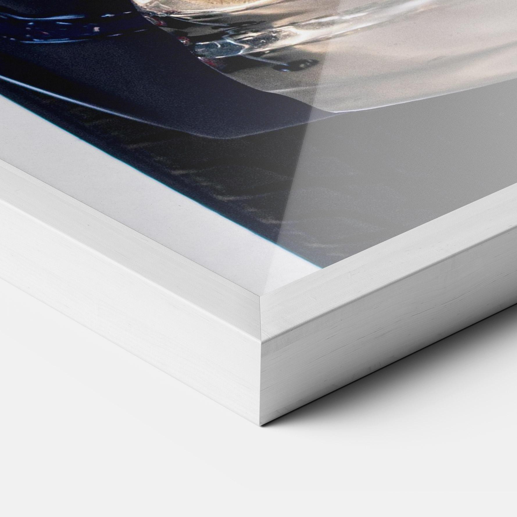 Poster Înrămat Blue White Car mockup 3