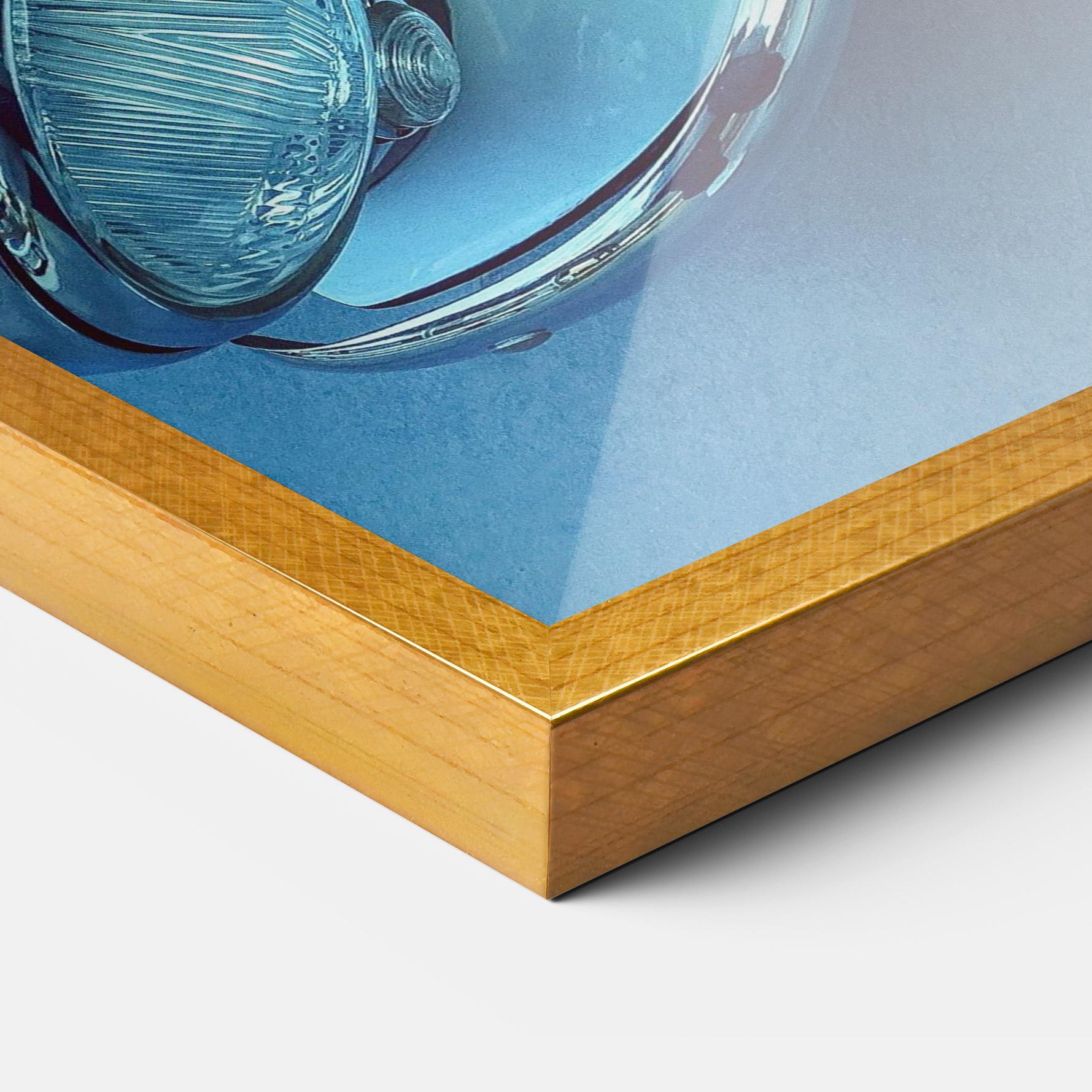 Poster Înrămat Blue Light Car mockup 3