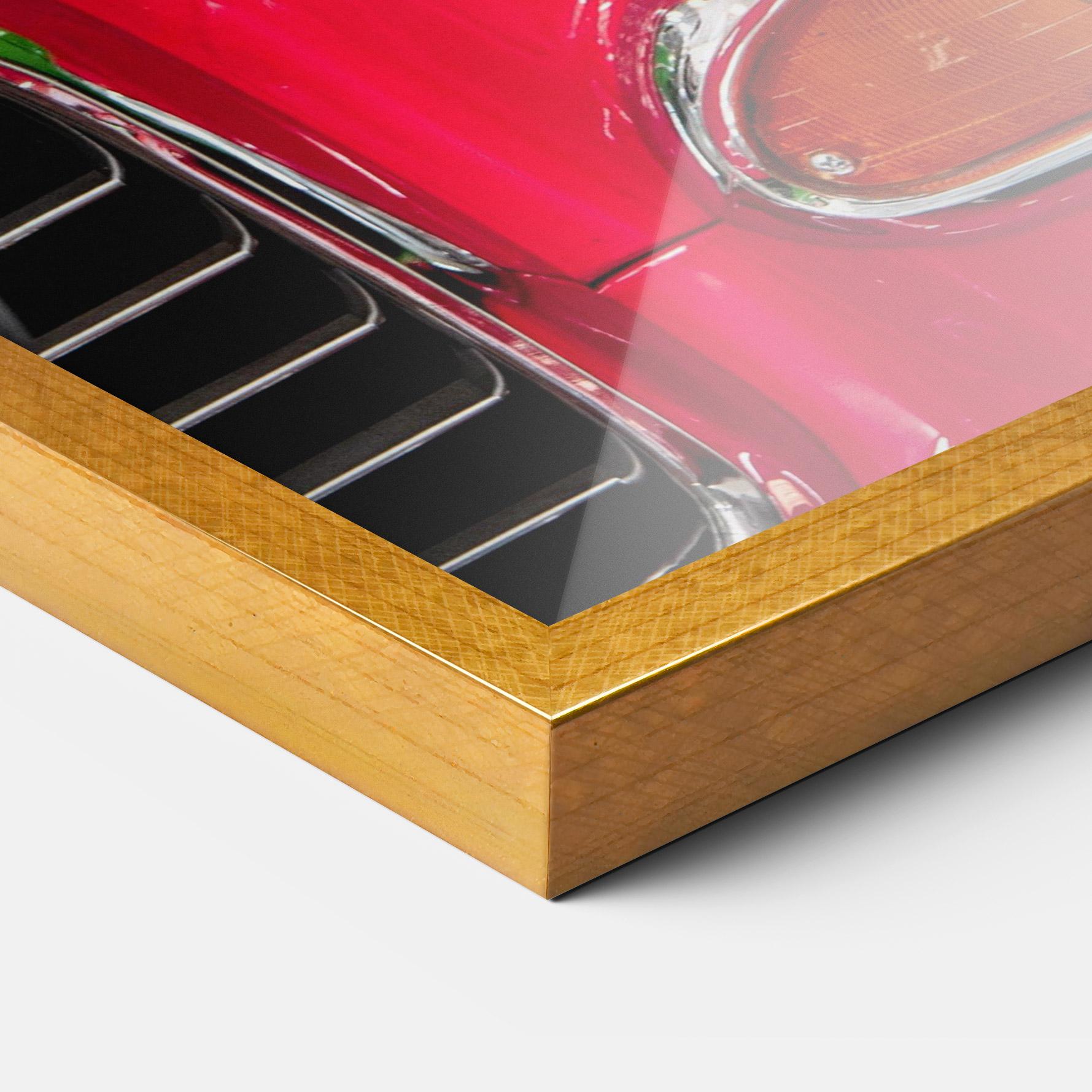 Poster Înrămat Closeup Red Car mockup 3