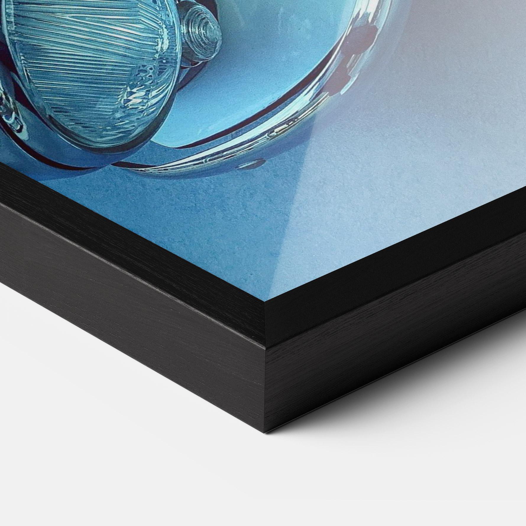 Poster Înrămat Blue Light Car mockup 3