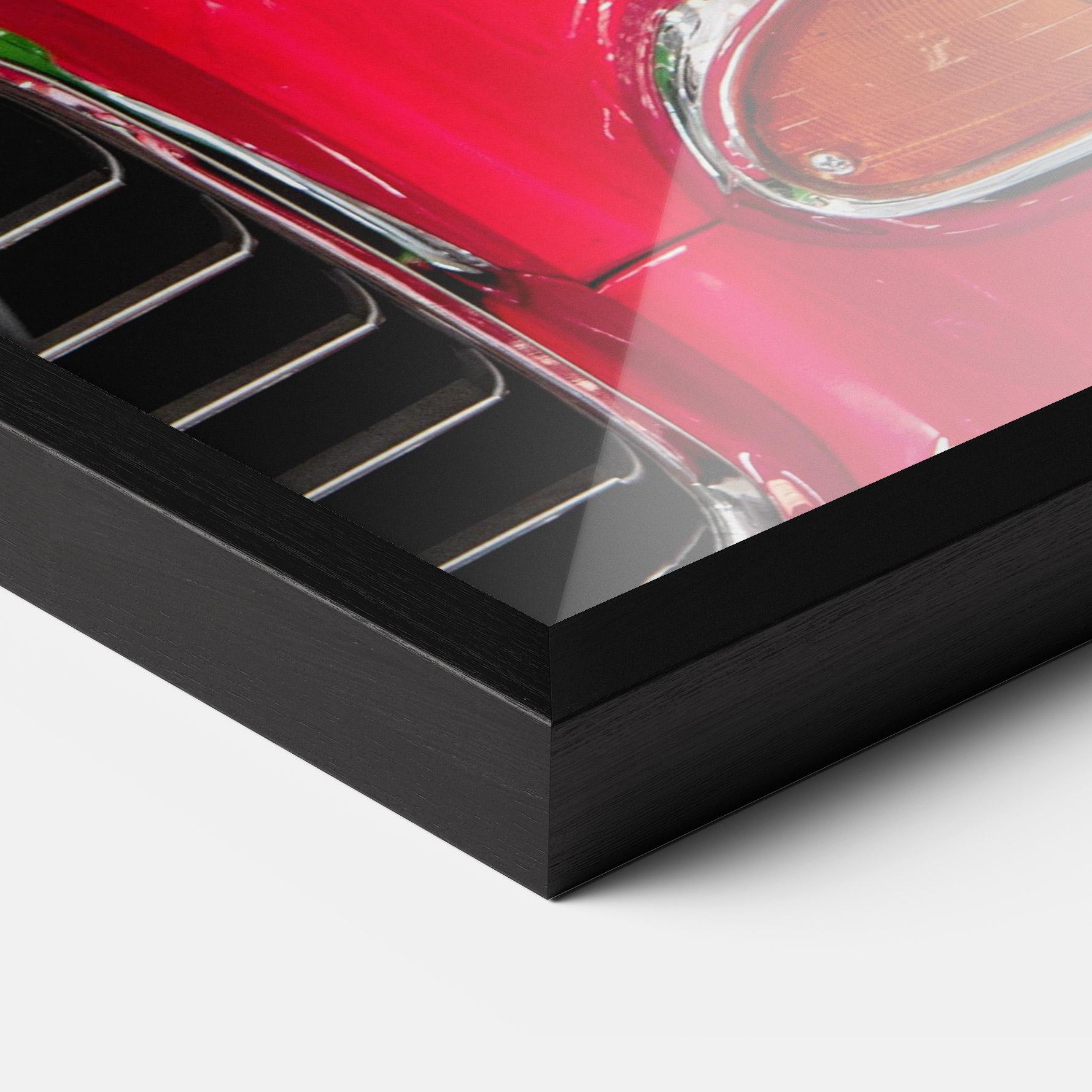 Poster Înrămat Closeup Red Car mockup 3