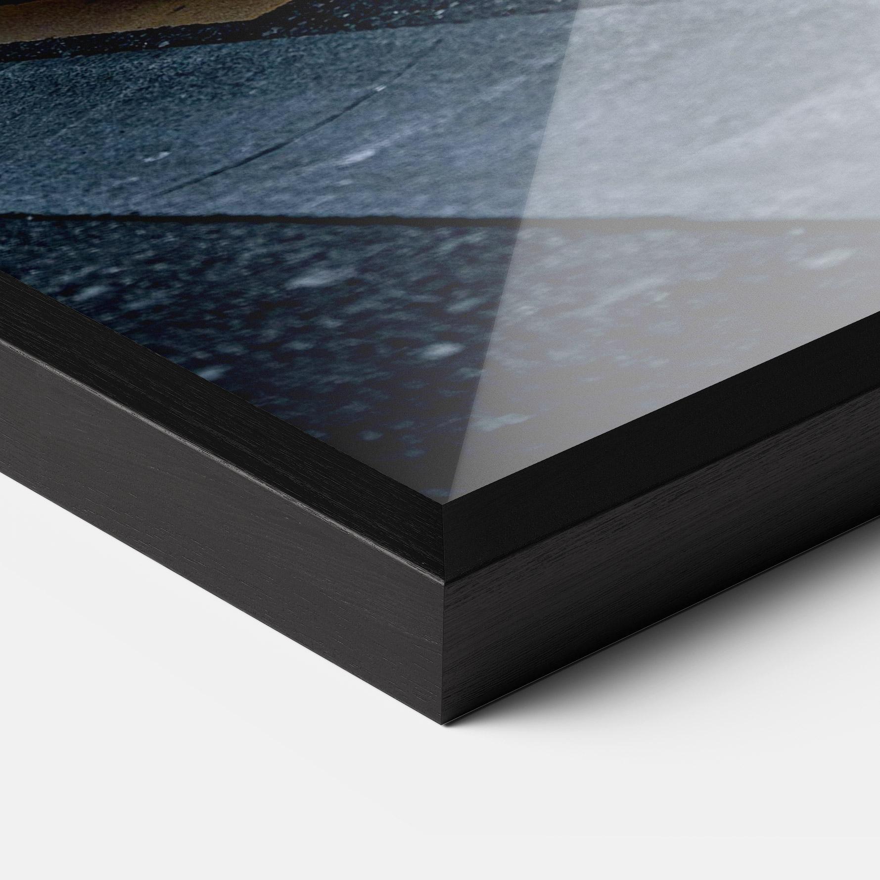 Poster Înrămat Vintage White Car mockup 3