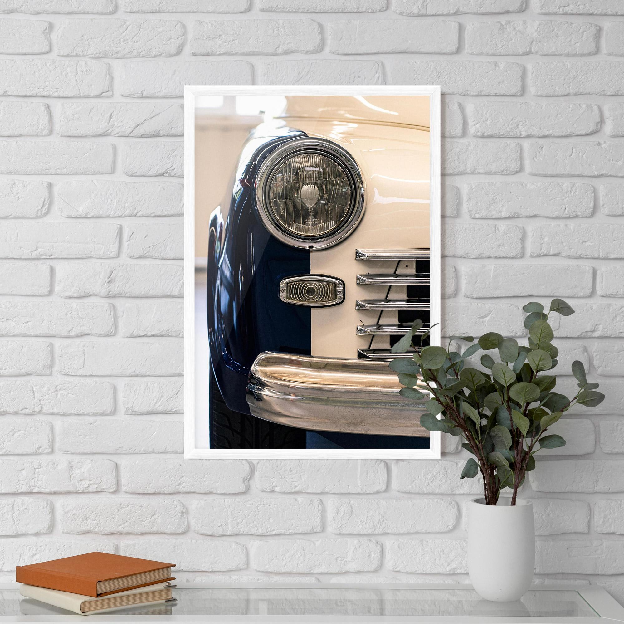 Poster Înrămat Blue White Car mockup 5