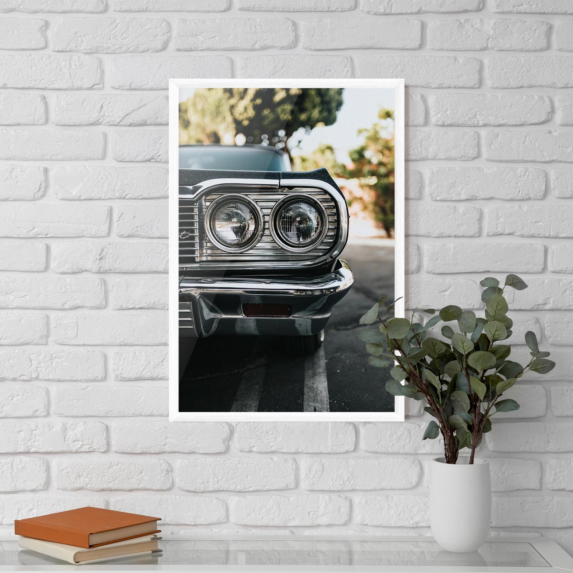 Poster Înrămat Classic Blue Car mockup 5
