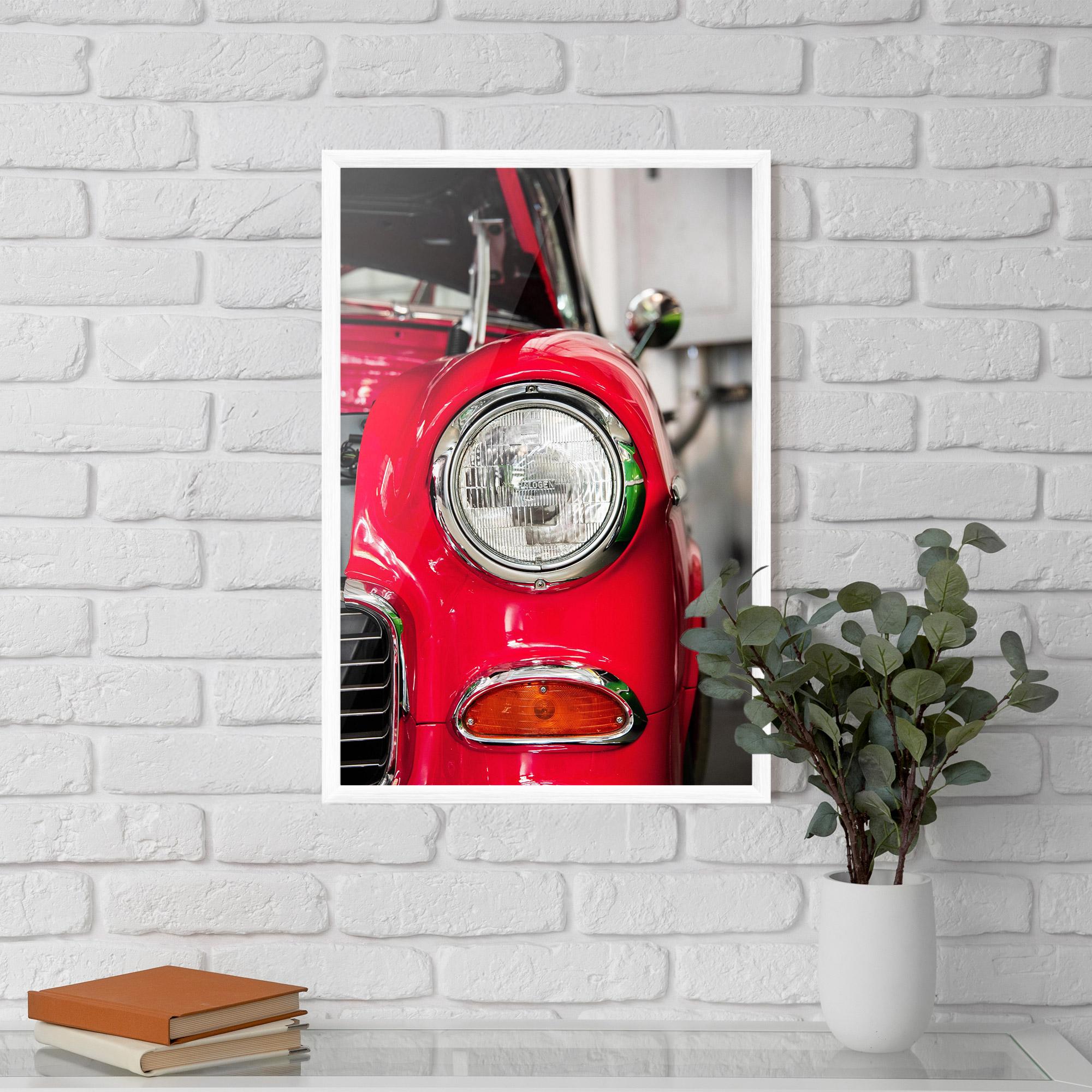 Poster Înrămat Closeup Red Car mockup 5