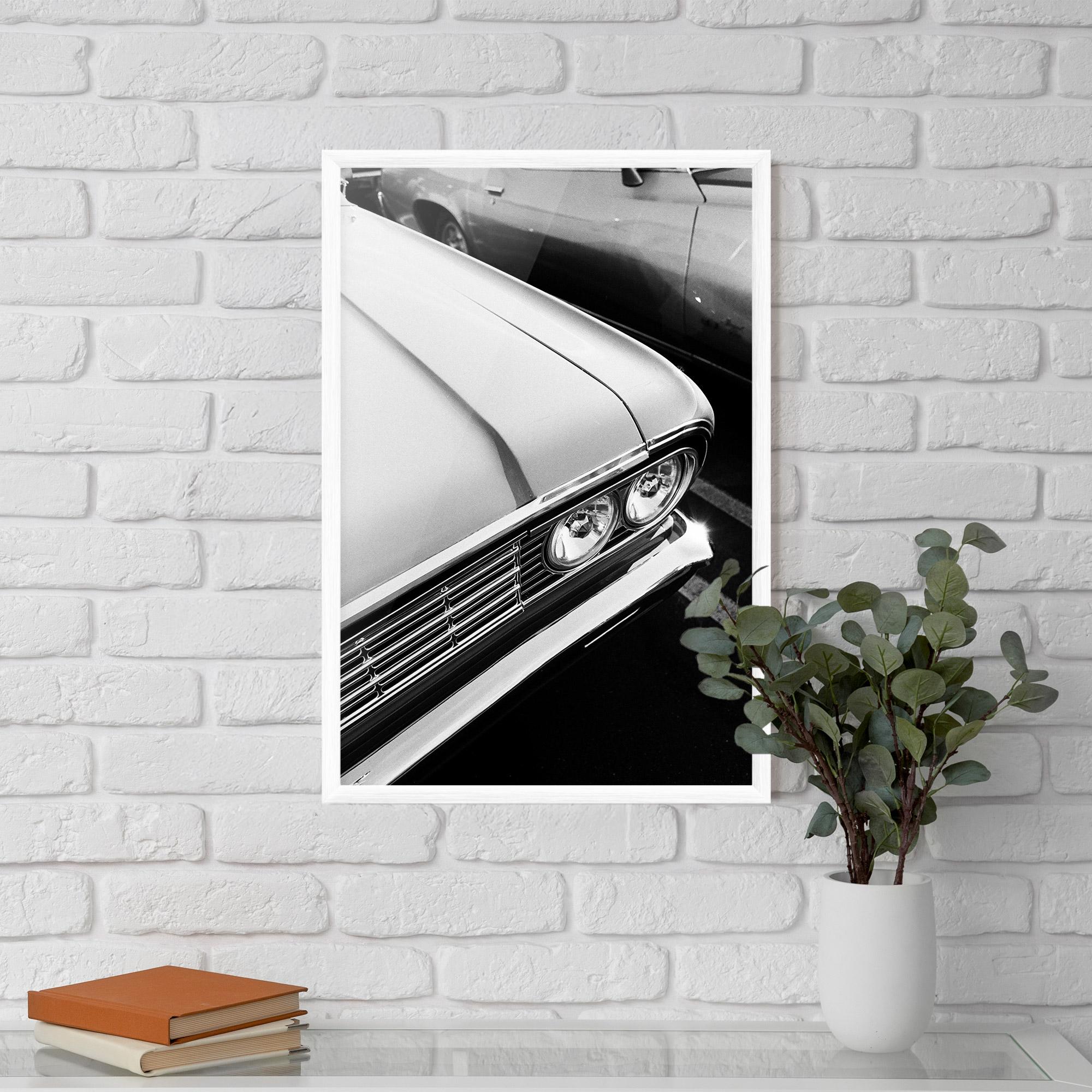 Poster Înrămat Grey Vintage Car mockup 5