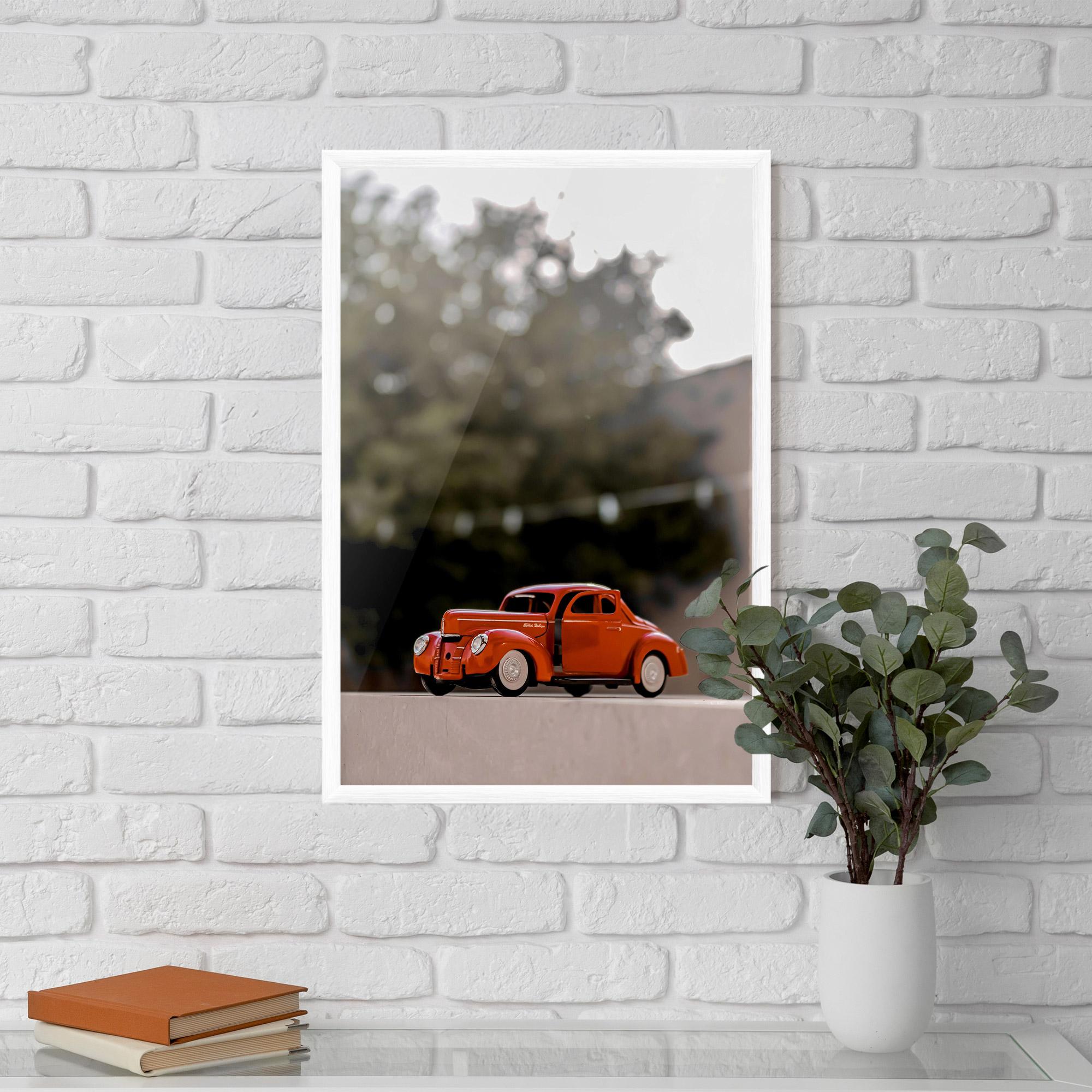 Poster Înrămat Orange Toy Car mockup 5