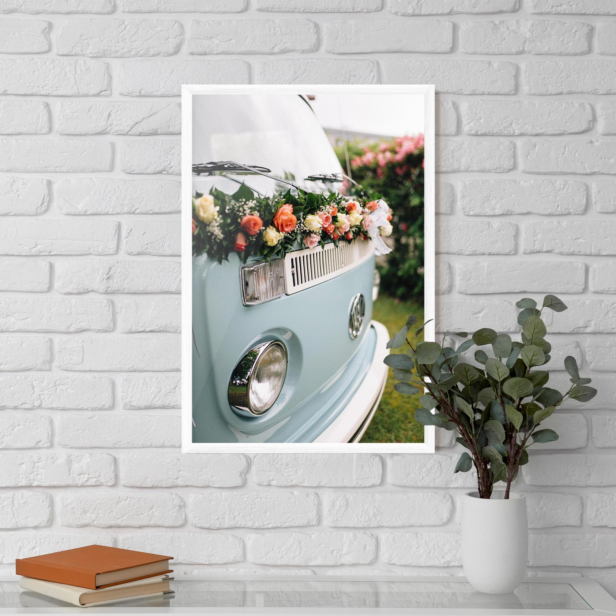 Poster Înrămat Vintage Rose Van mockup 5