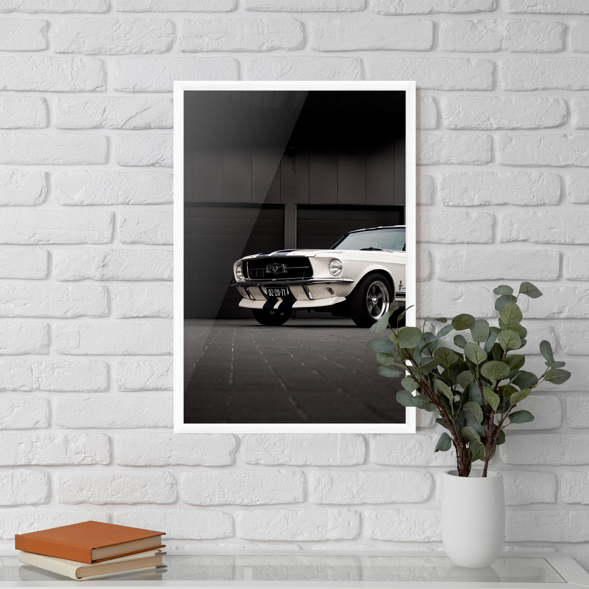 White Vintage Car mockup 5