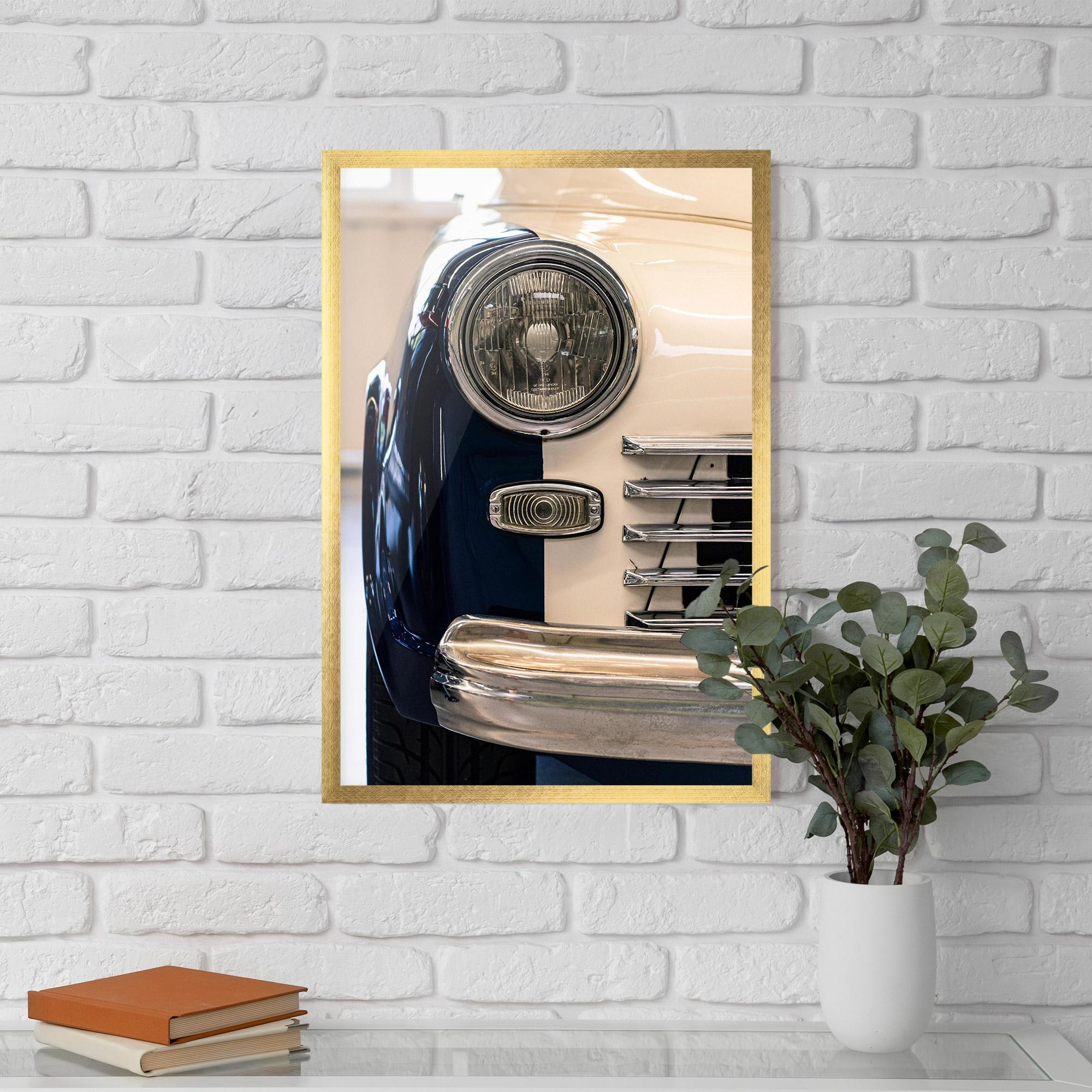 Poster Înrămat Blue White Car mockup 5