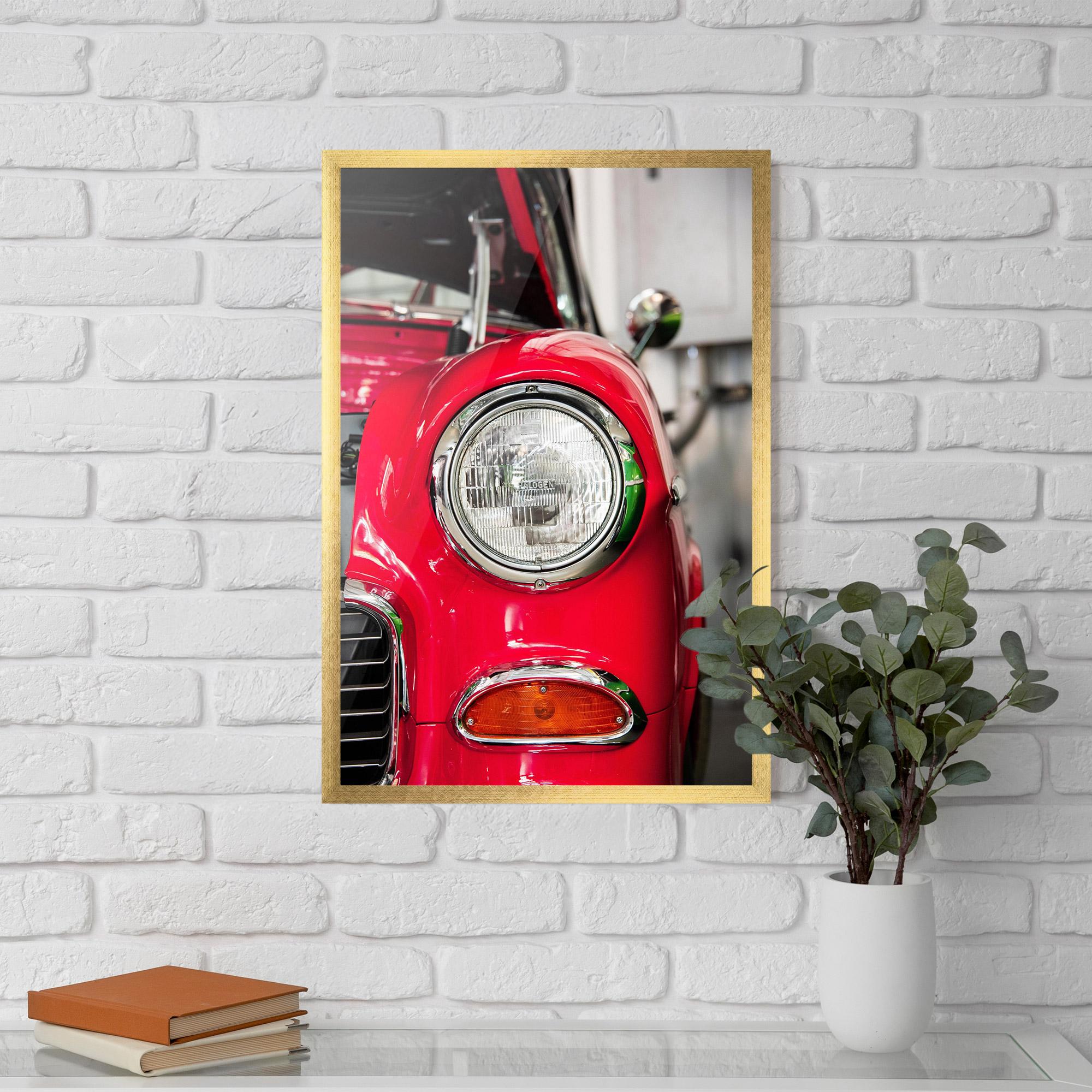 Poster Înrămat Closeup Red Car mockup 5