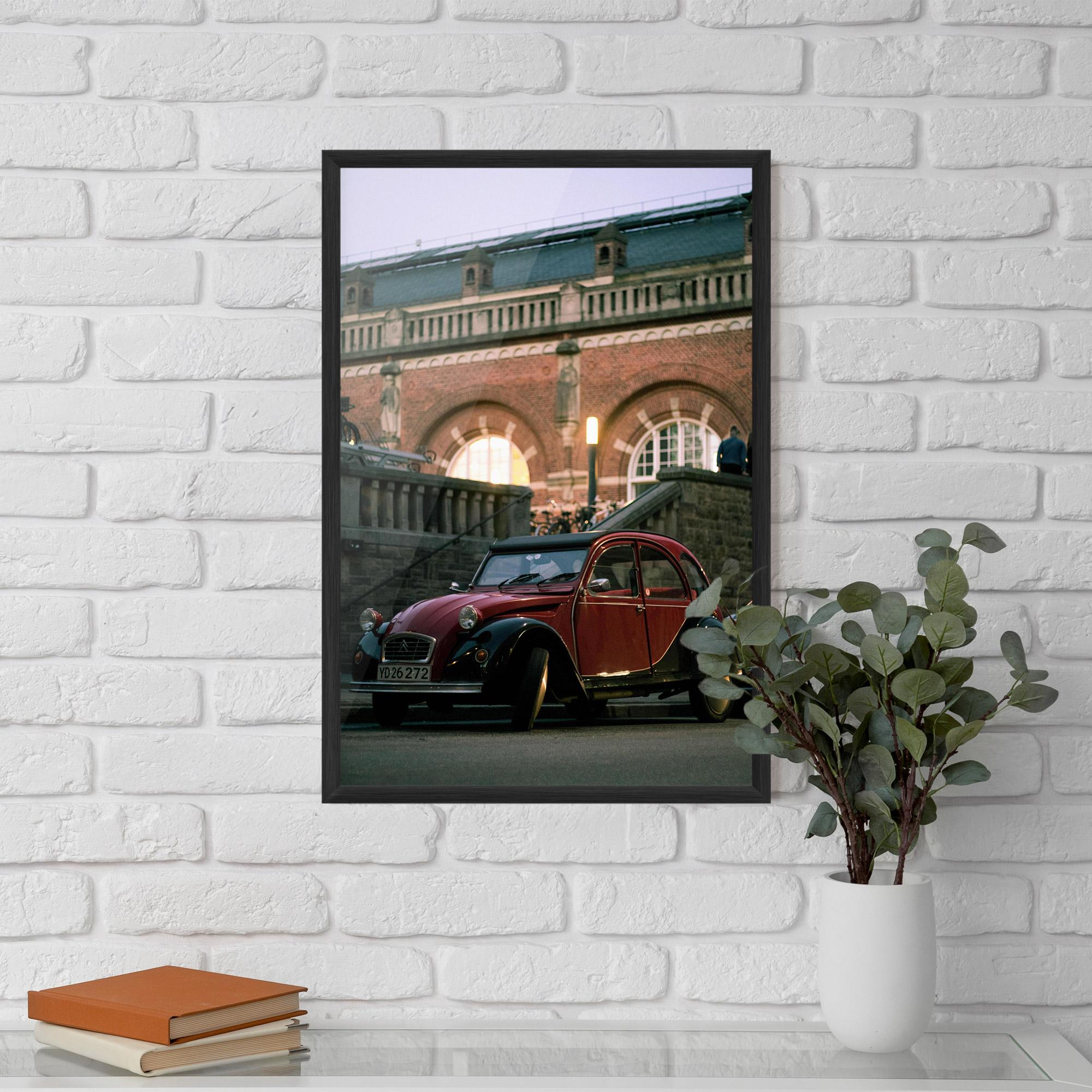 Poster Înrămat Beautiful Old Car mockup 5