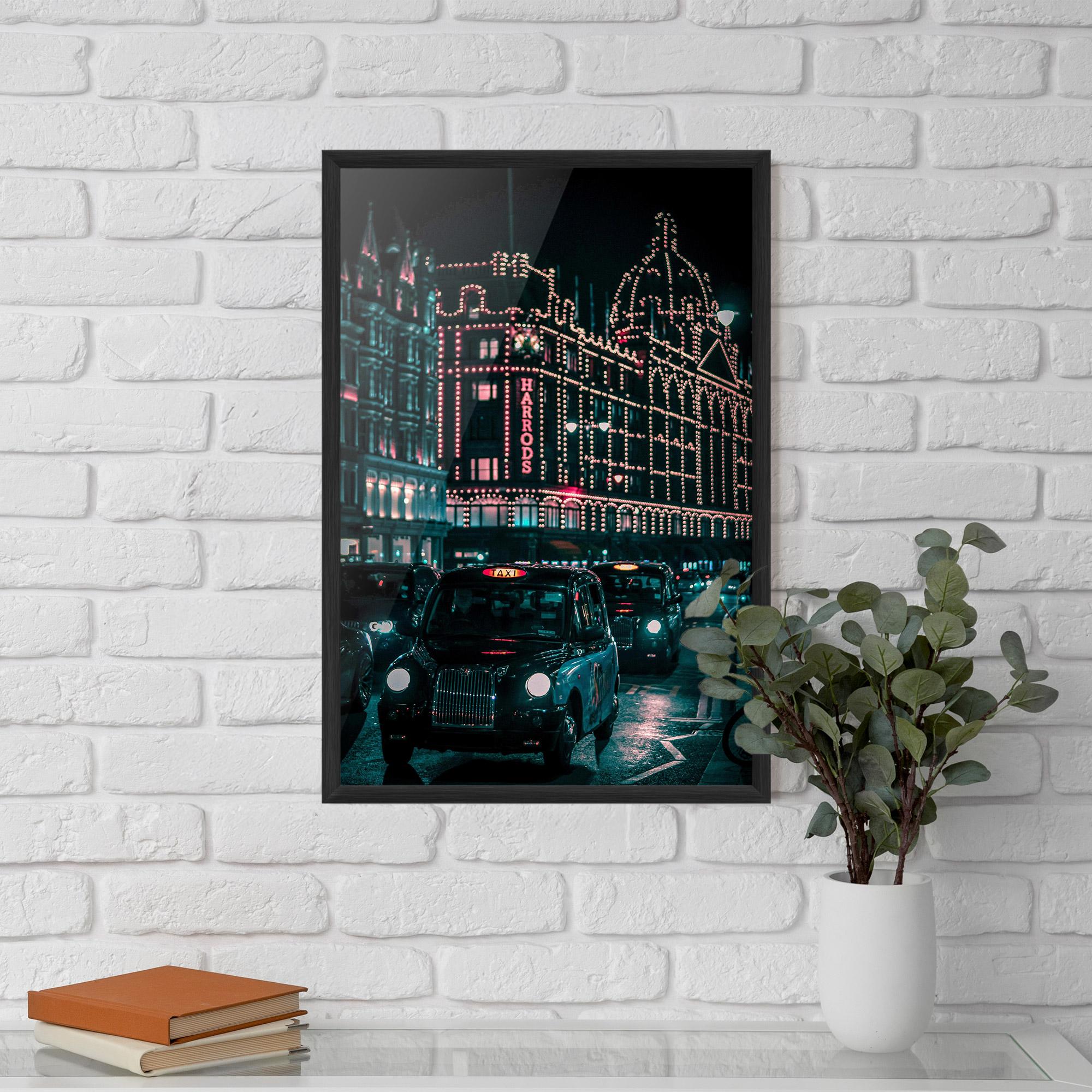 Poster Înrămat City Lights Car mockup 5