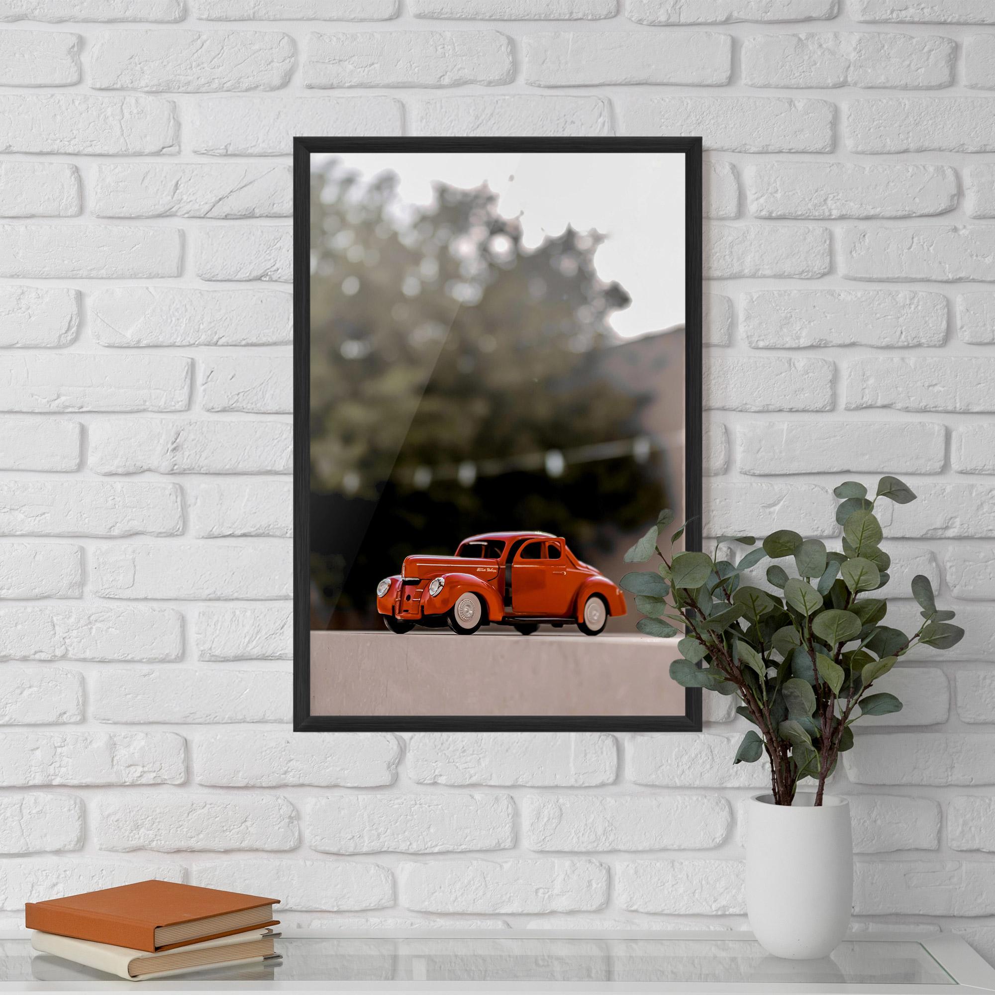Poster Înrămat Orange Toy Car mockup 5