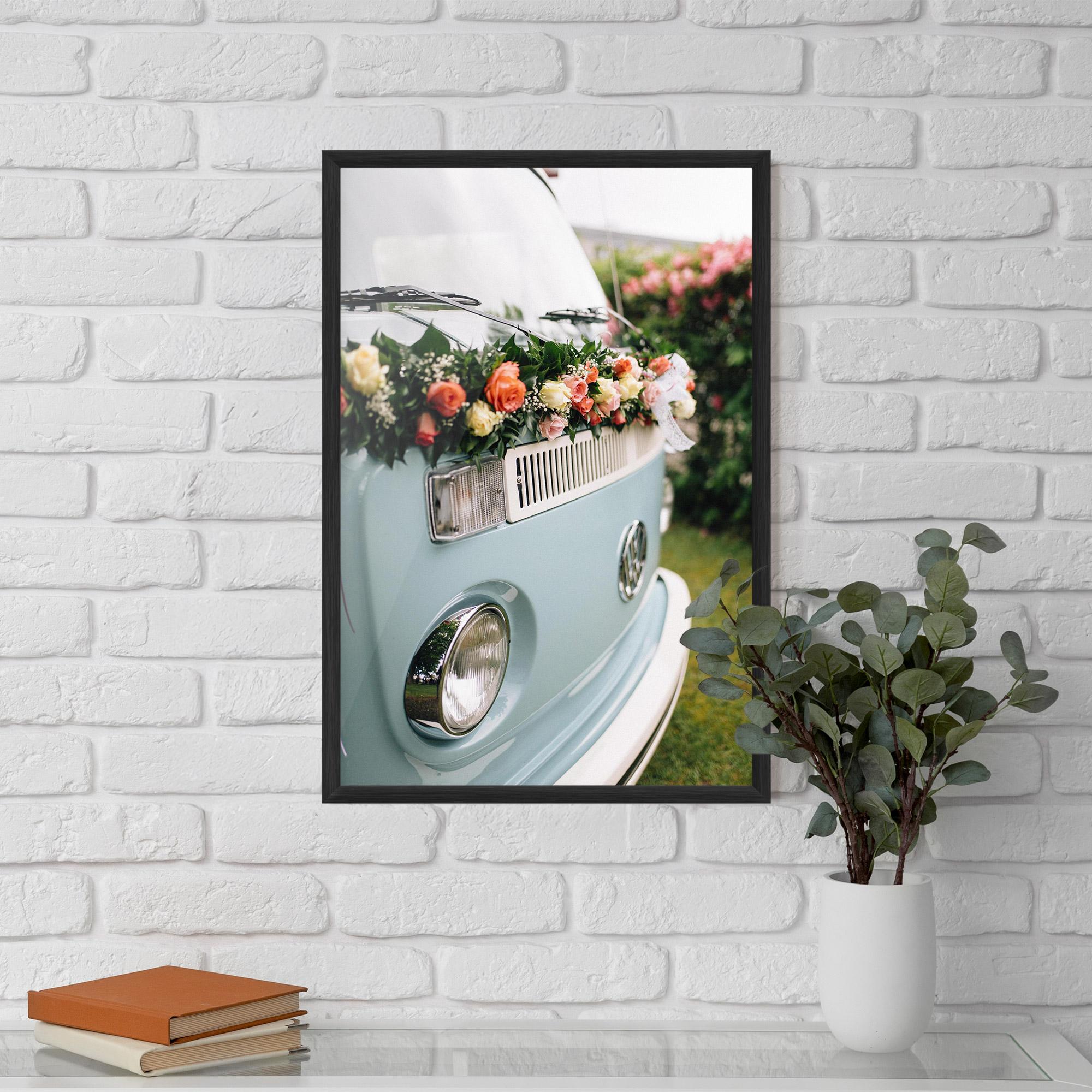 Poster Înrămat Vintage Rose Van mockup 5