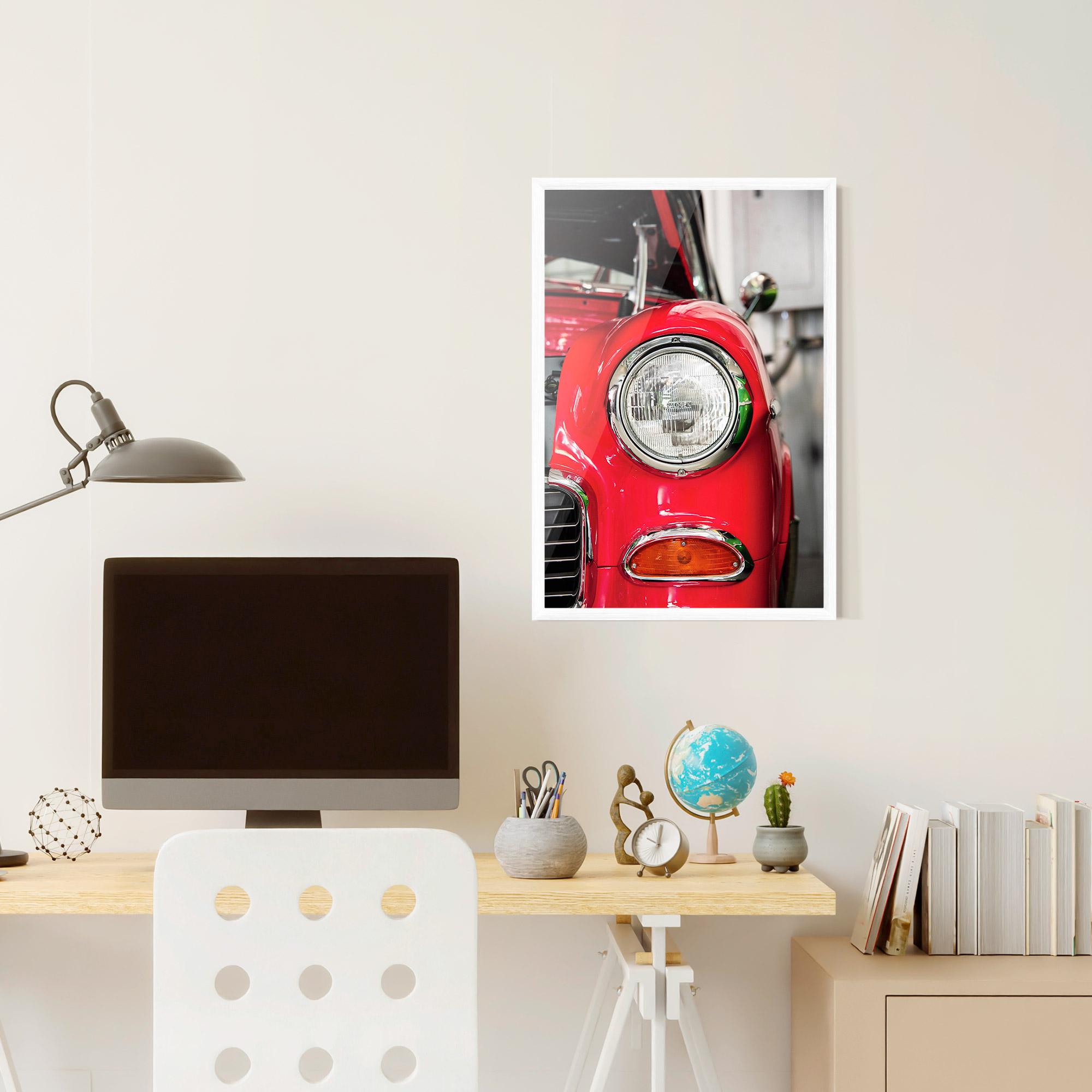 Poster Înrămat Closeup Red Car mockup 6