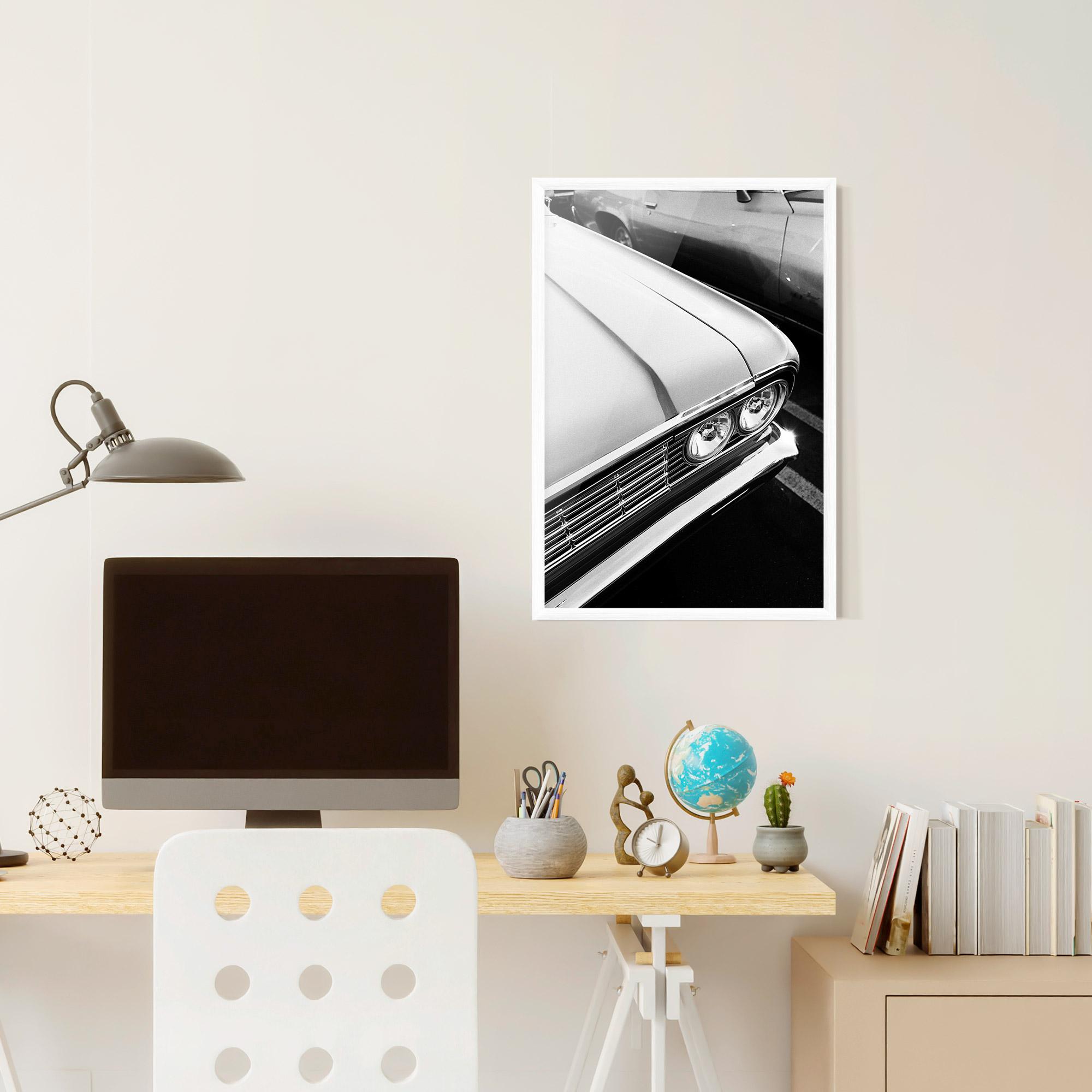 Poster Înrămat Grey Vintage Car mockup 6