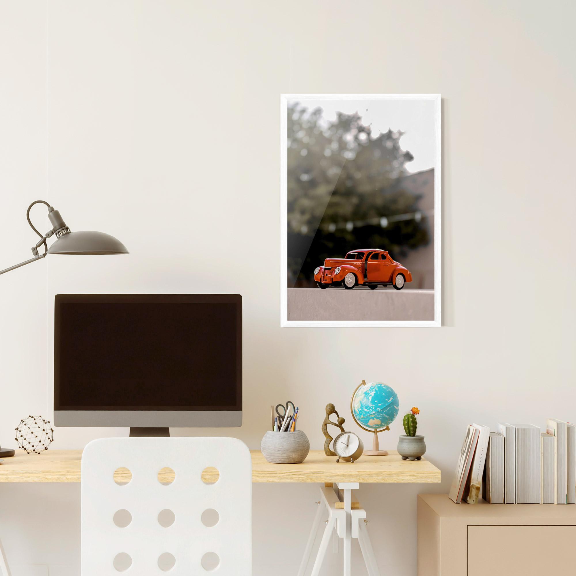 Poster Înrămat Orange Toy Car mockup 6