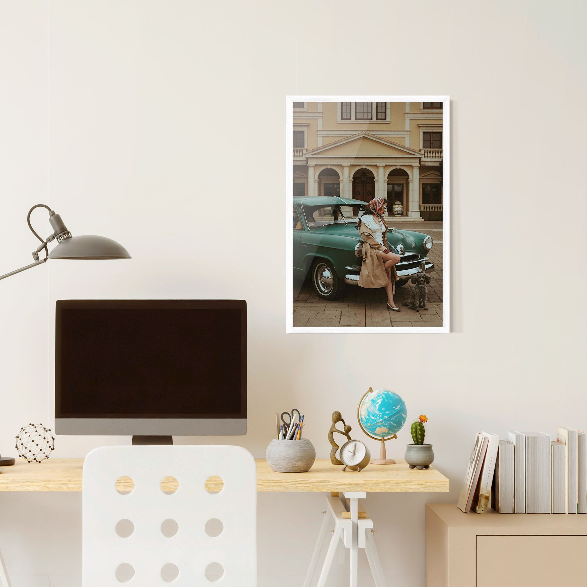 Vintage Lady Car mockup 6