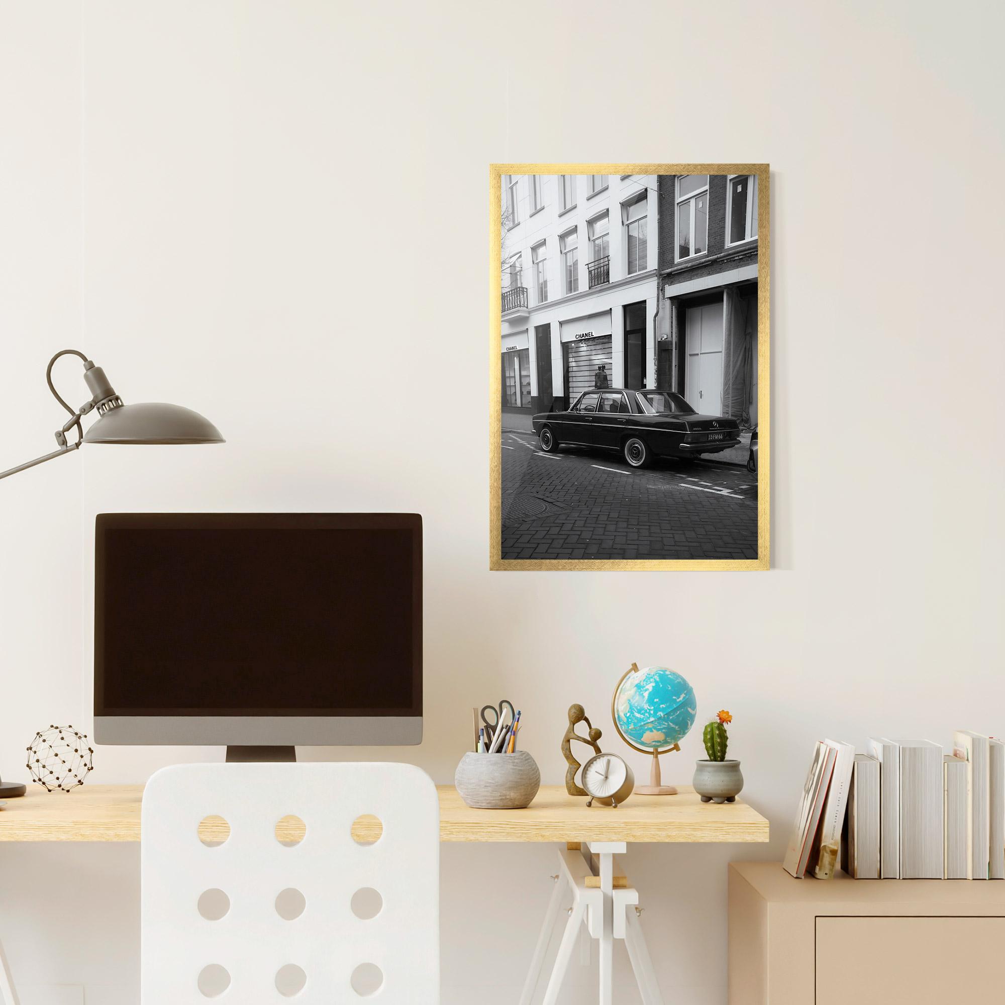 Poster Înrămat Black Old Car mockup 6