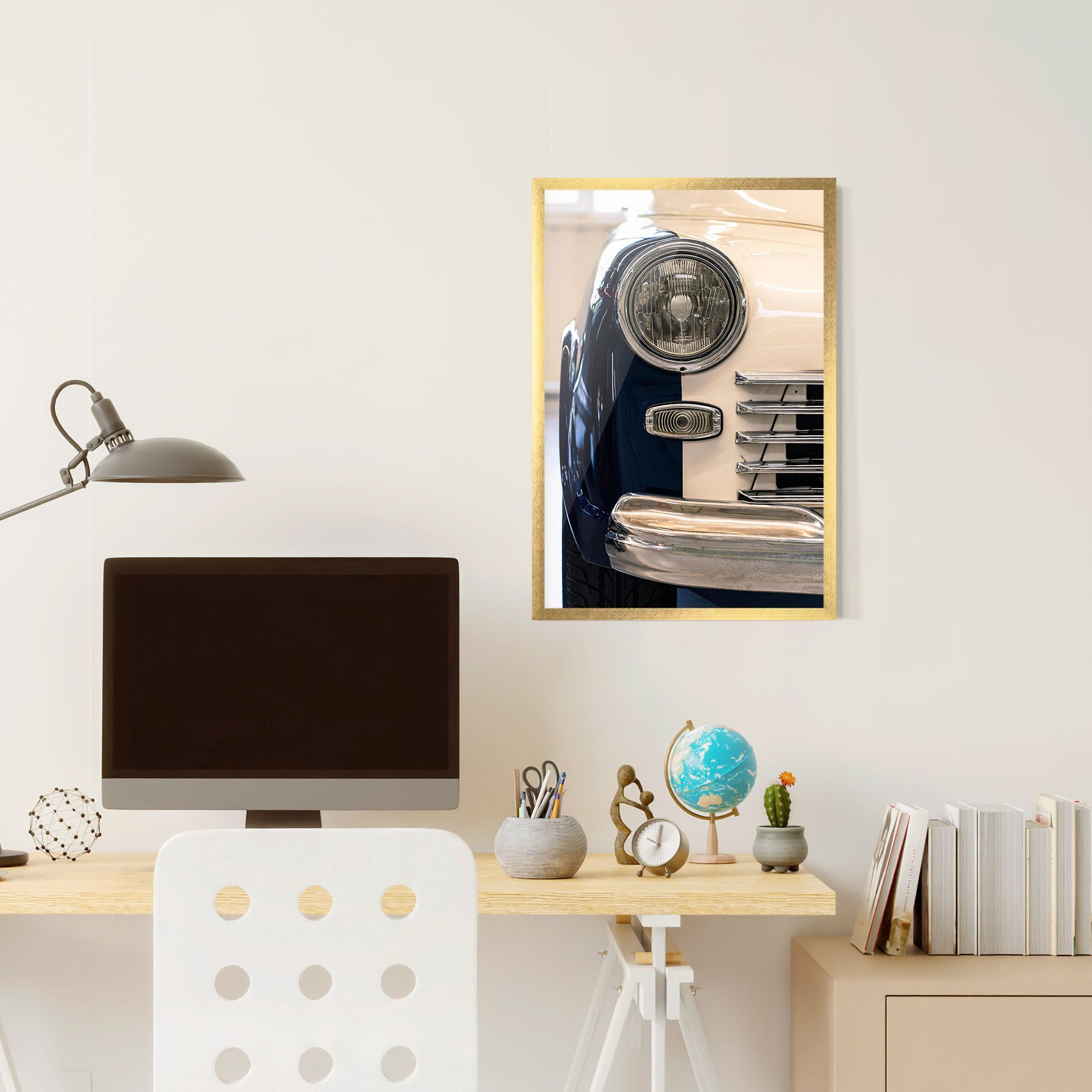 Blue White Car mockup 6