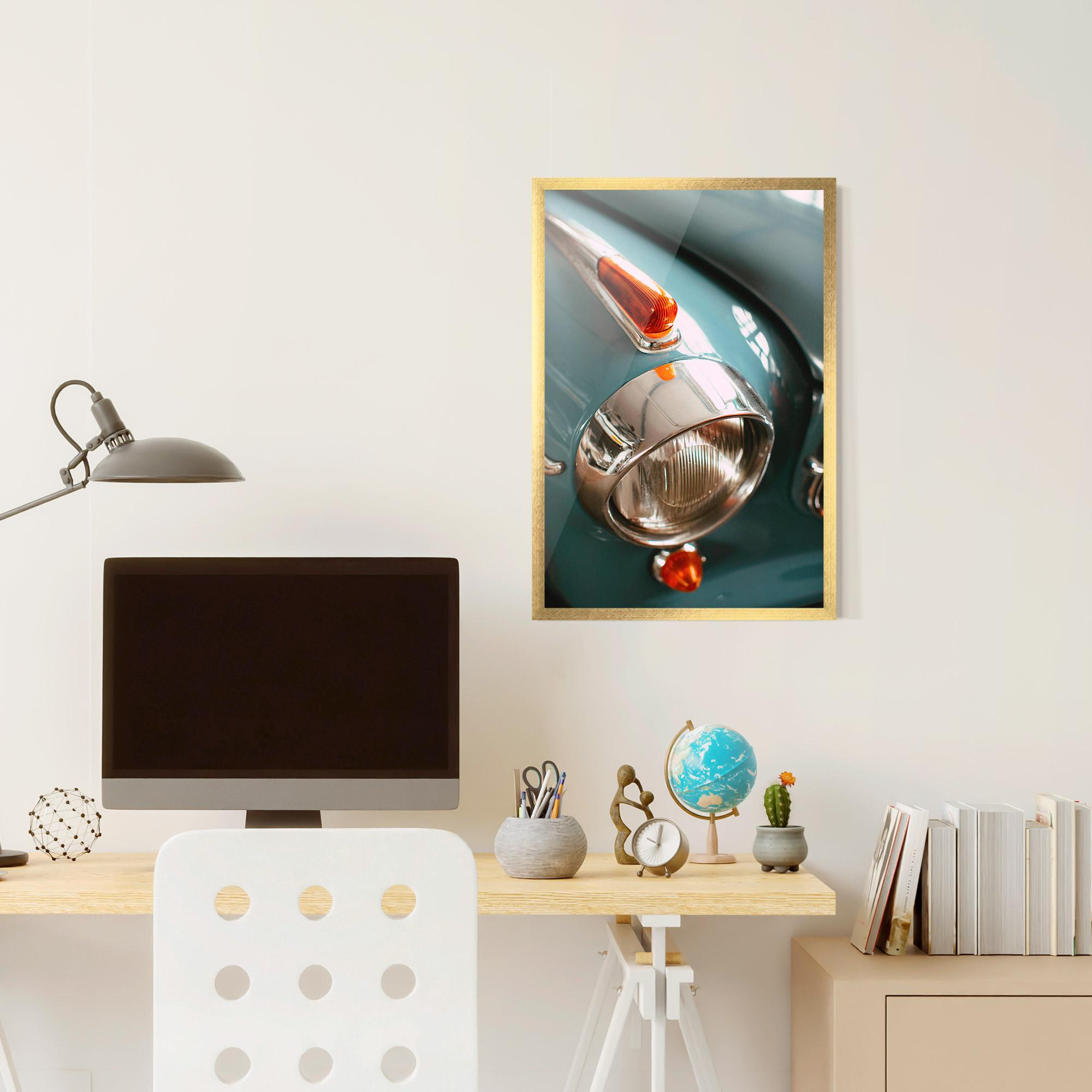 Poster Înrămat Green Closeup Car mockup 6