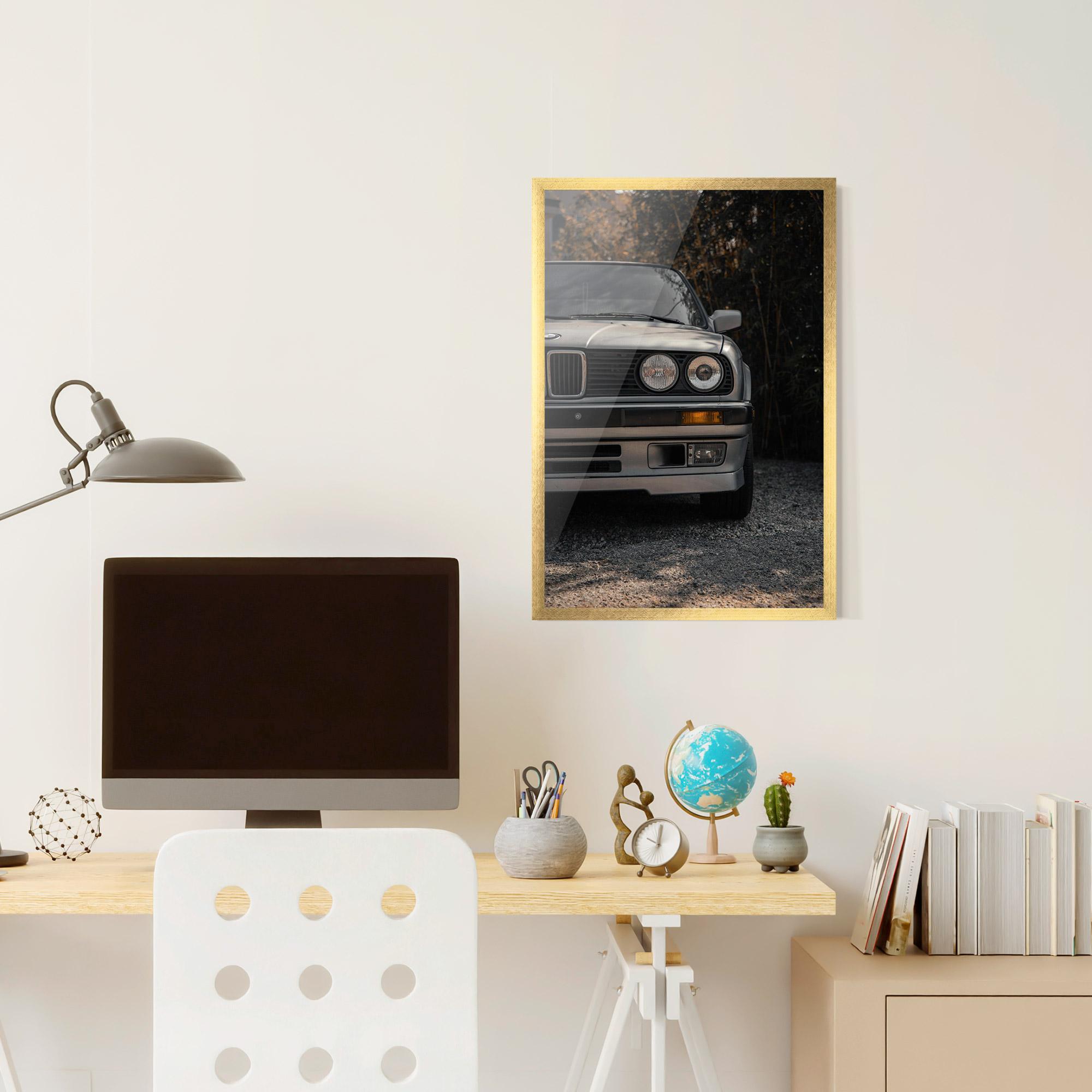 Poster Înrămat Old Bmw Car mockup 6