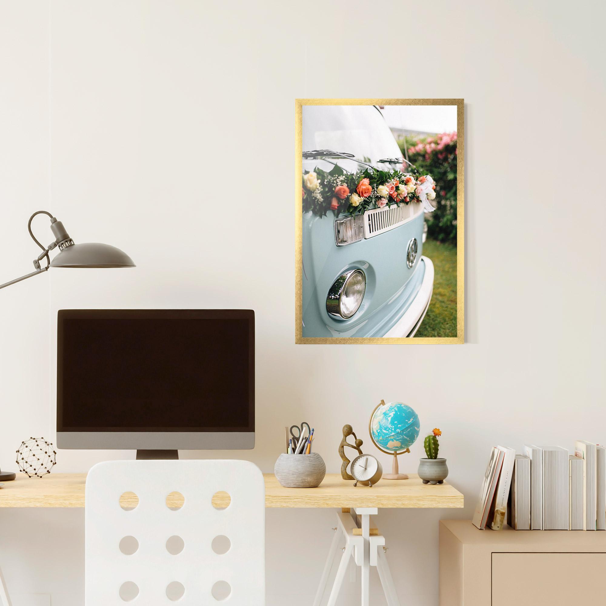 Poster Înrămat Vintage Rose Van mockup 6