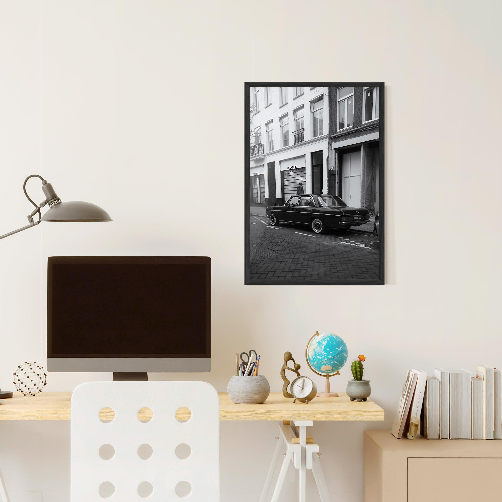 Poster Înrămat Black Old Car mockup 6