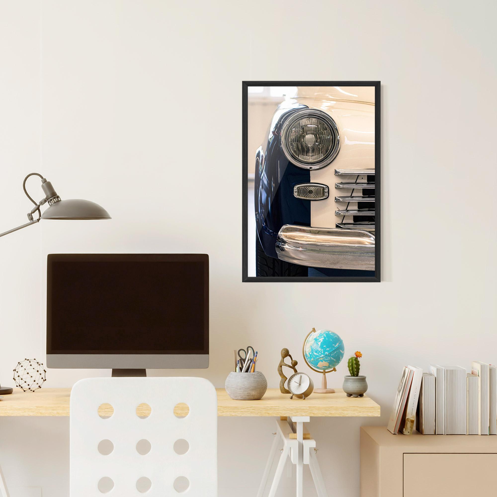 Poster Înrămat Blue White Car mockup 6