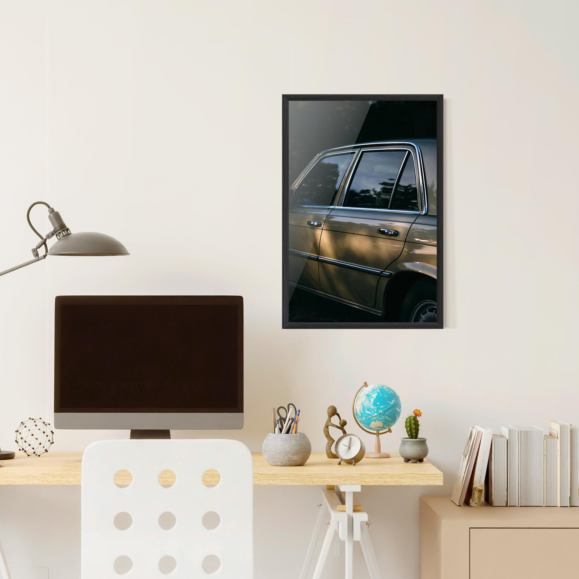 Poster Înrămat Cream Old Car mockup 6
