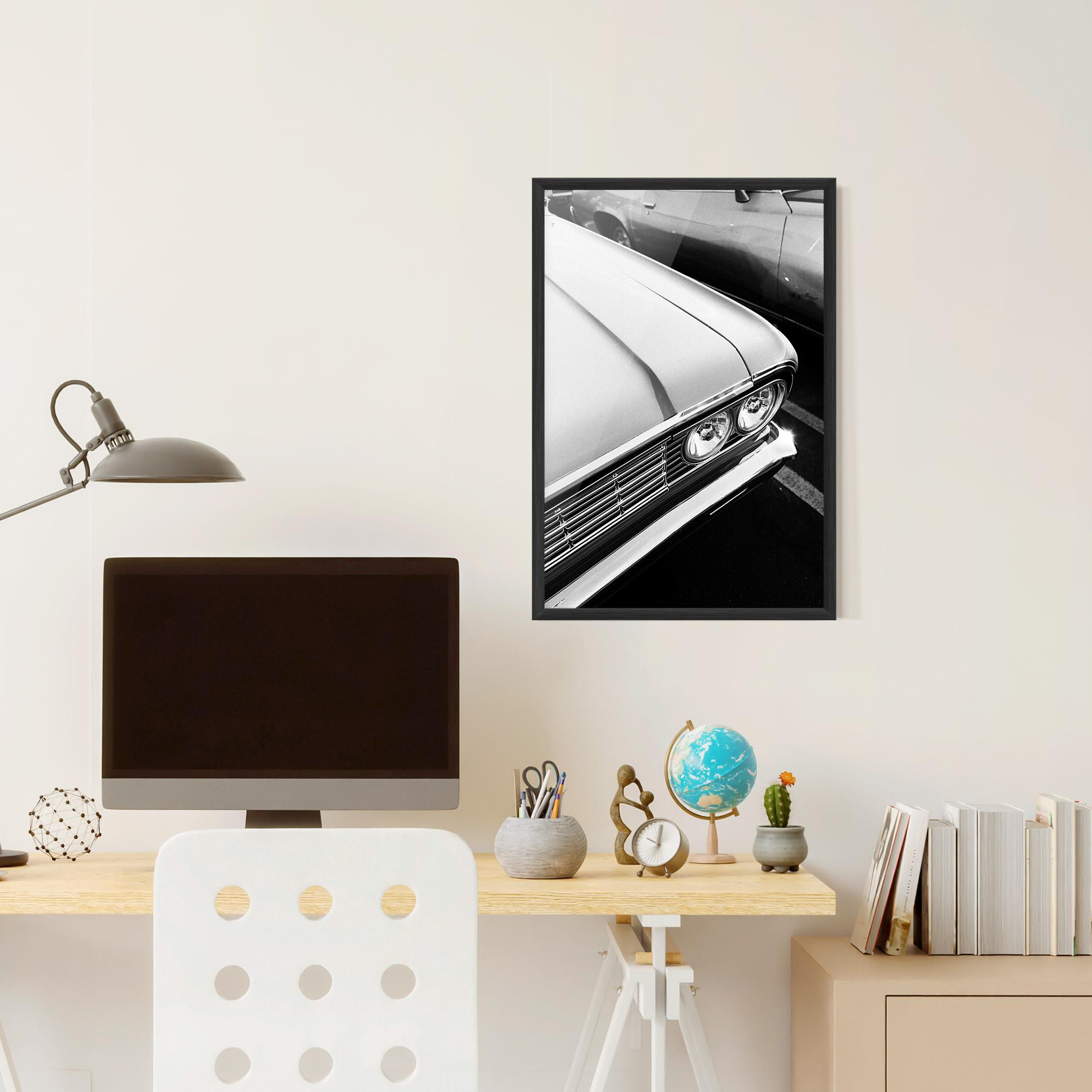 Poster Înrămat Grey Vintage Car mockup 6