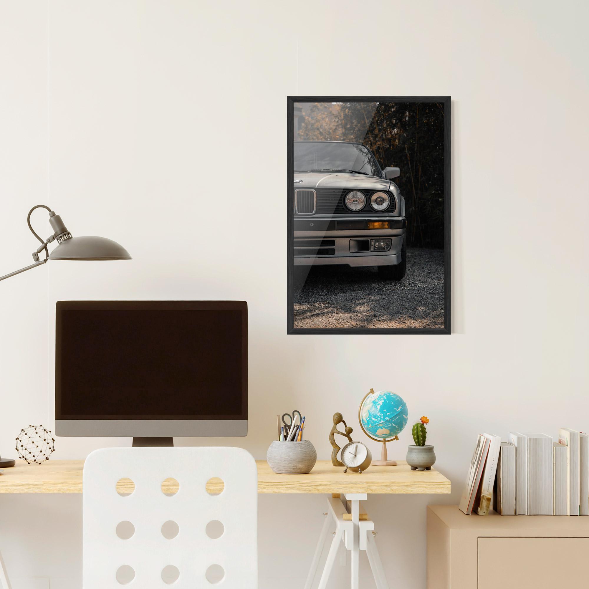 Poster Înrămat Old Bmw Car mockup 6