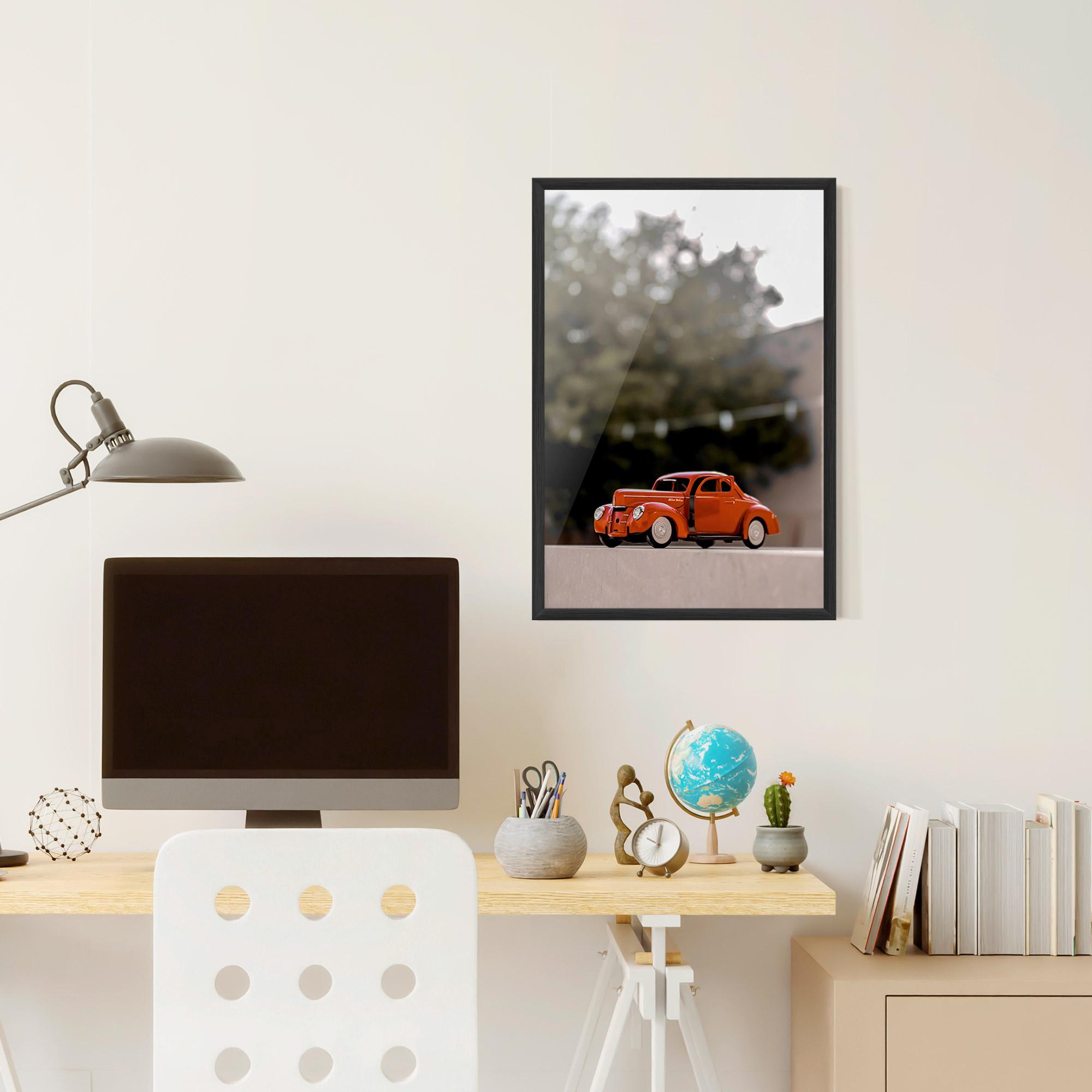 Poster Înrămat Orange Toy Car mockup 6