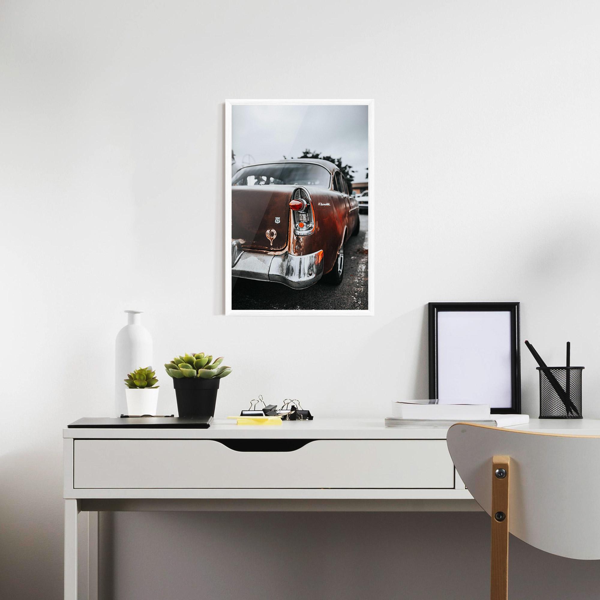 Poster Înrămat Car Old Brown mockup 7