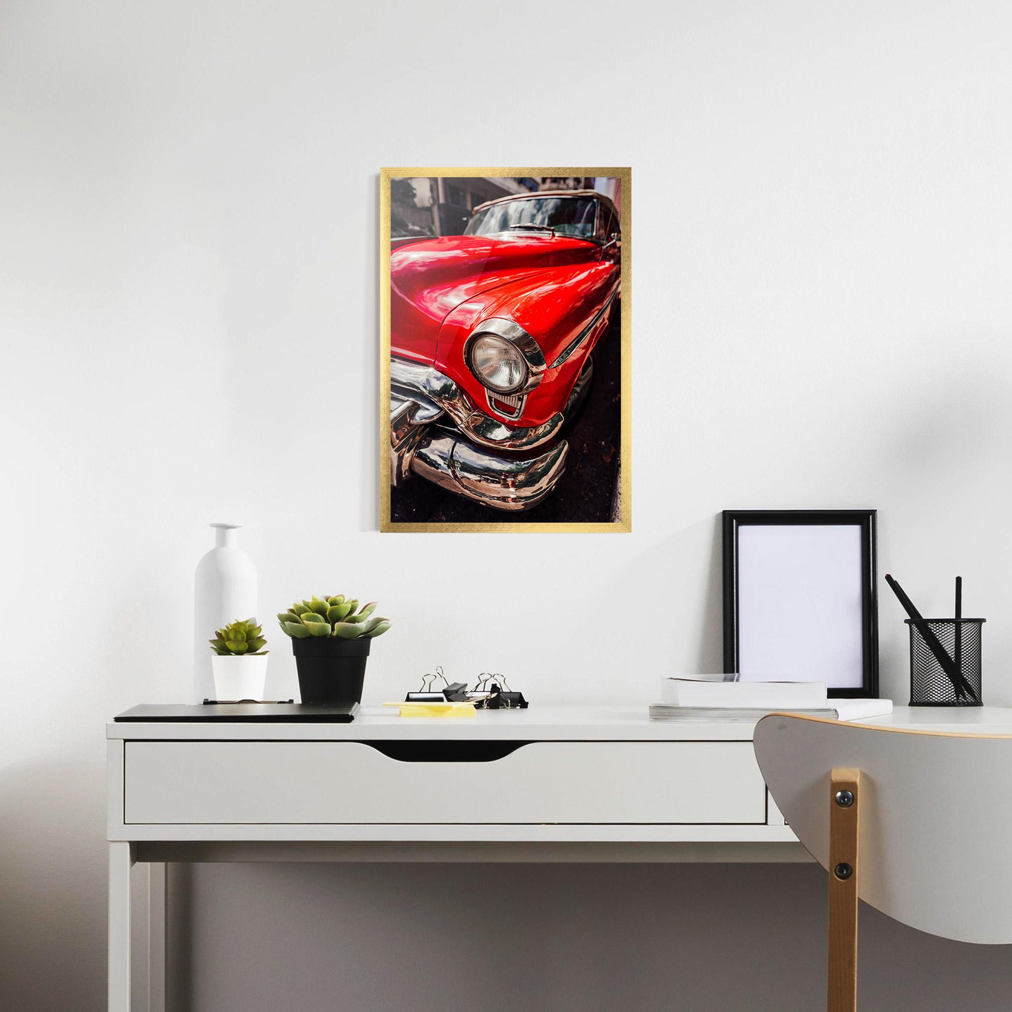 Poster Înrămat Shiny Old Car mockup 7