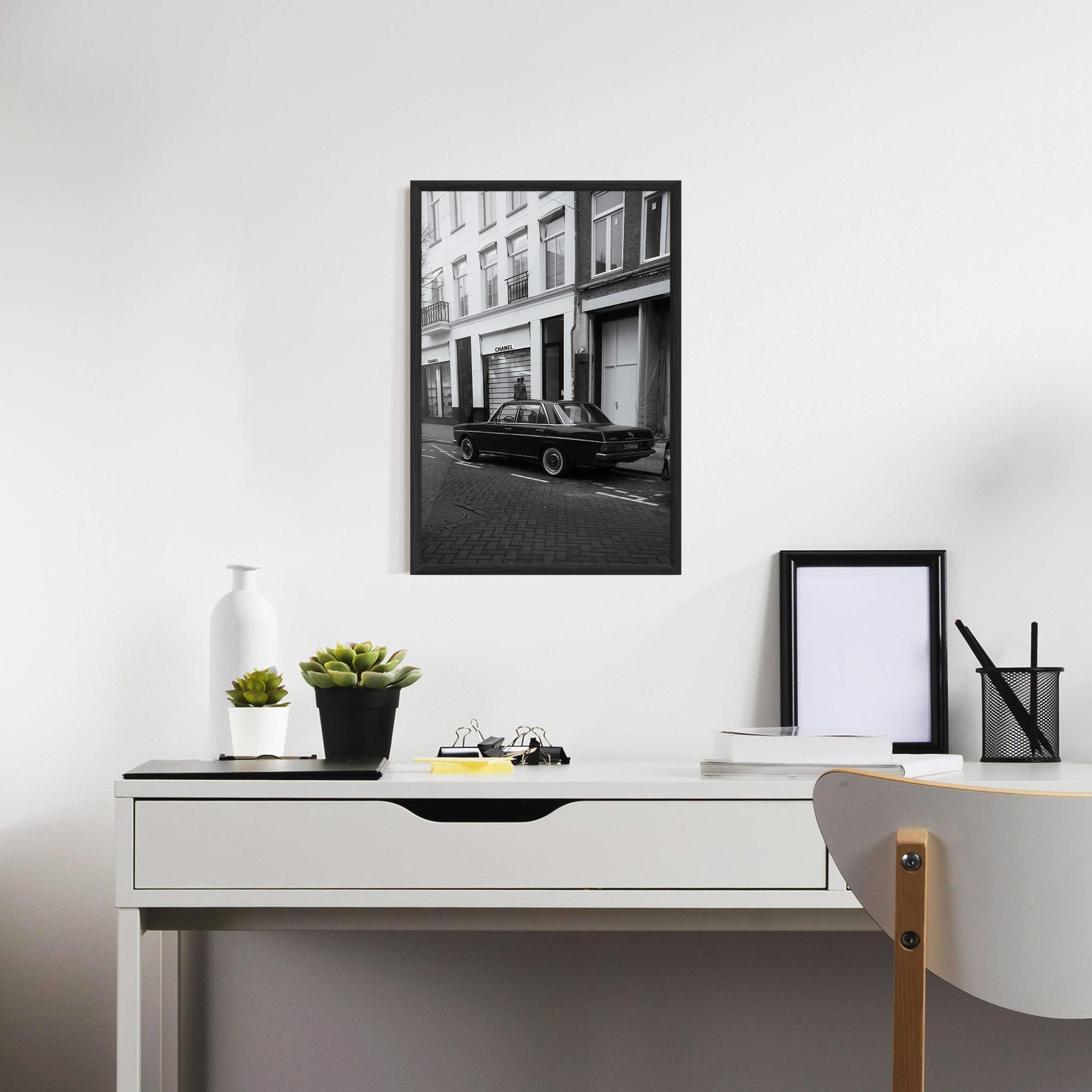 Poster Înrămat Black Old Car mockup 7