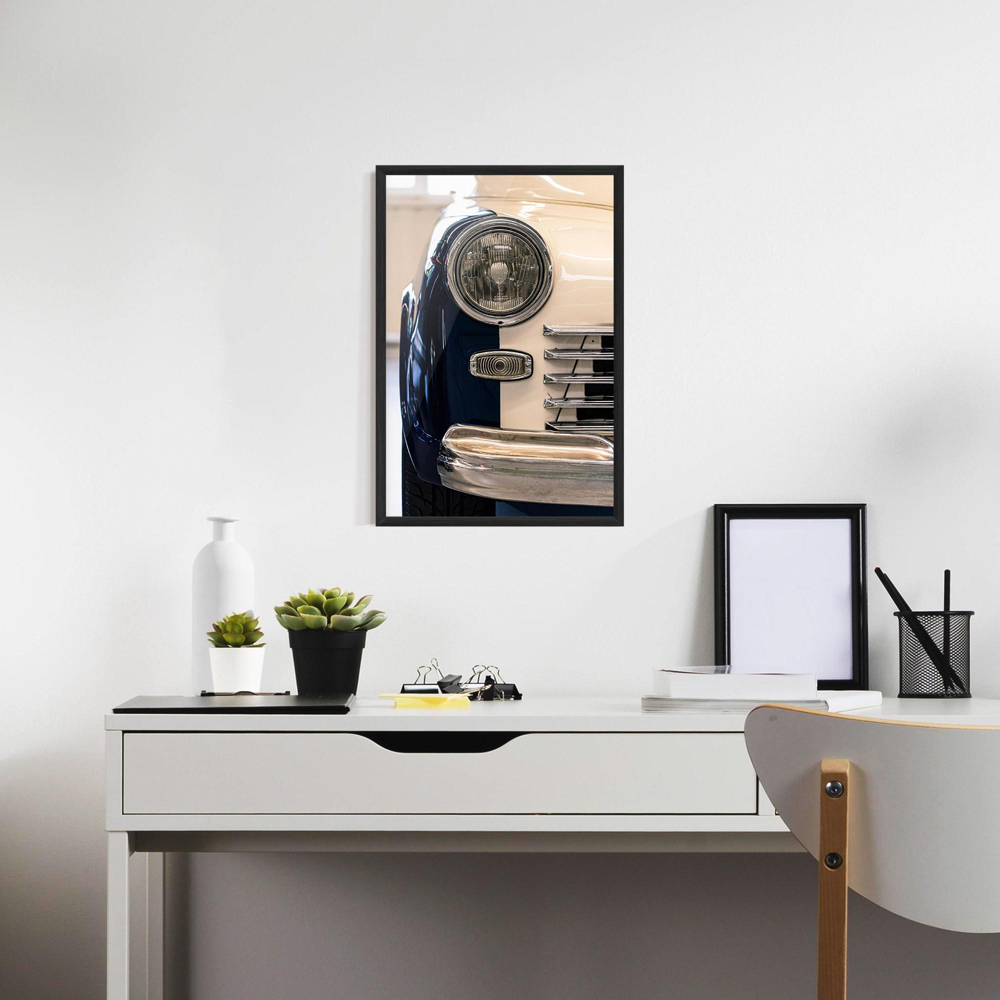 Poster Înrămat Blue White Car mockup 7