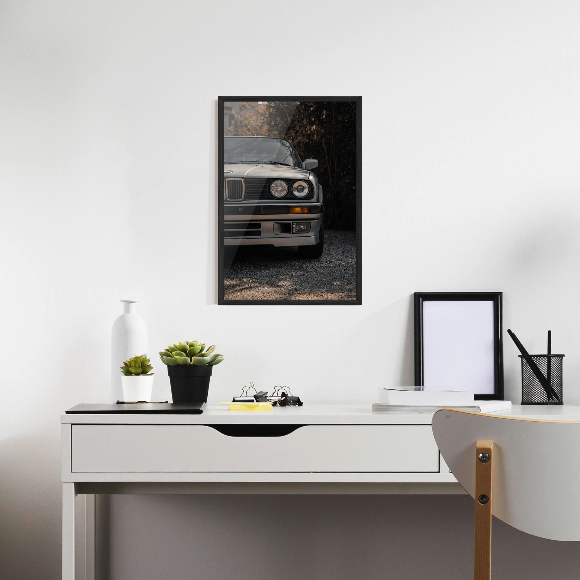 Poster Înrămat Old Bmw Car mockup 7