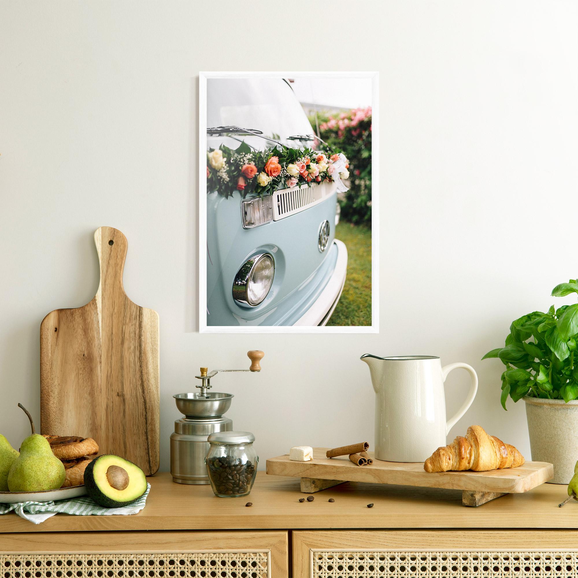 Poster Înrămat Vintage Rose Van mockup 8