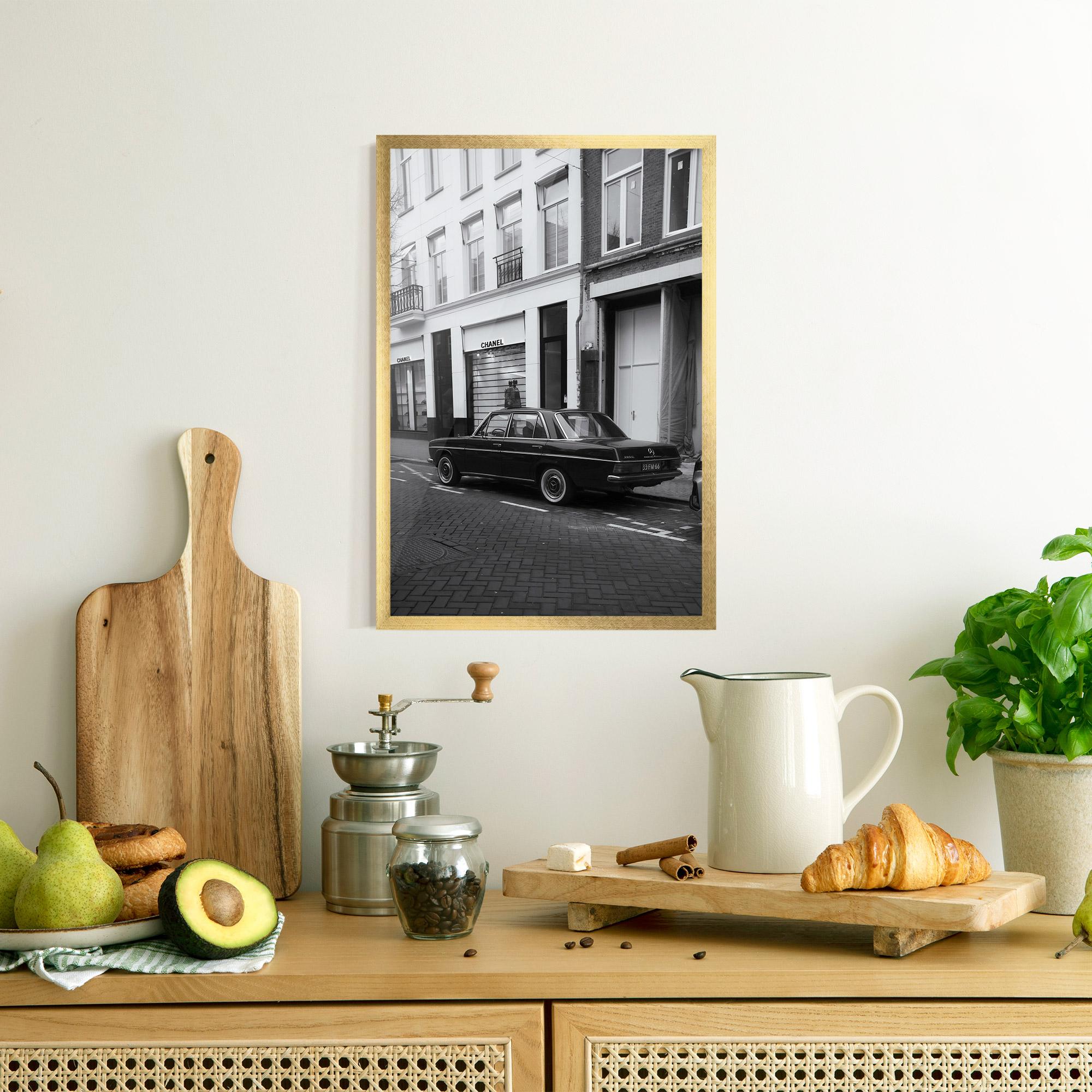 Poster Înrămat Black Old Car mockup 8