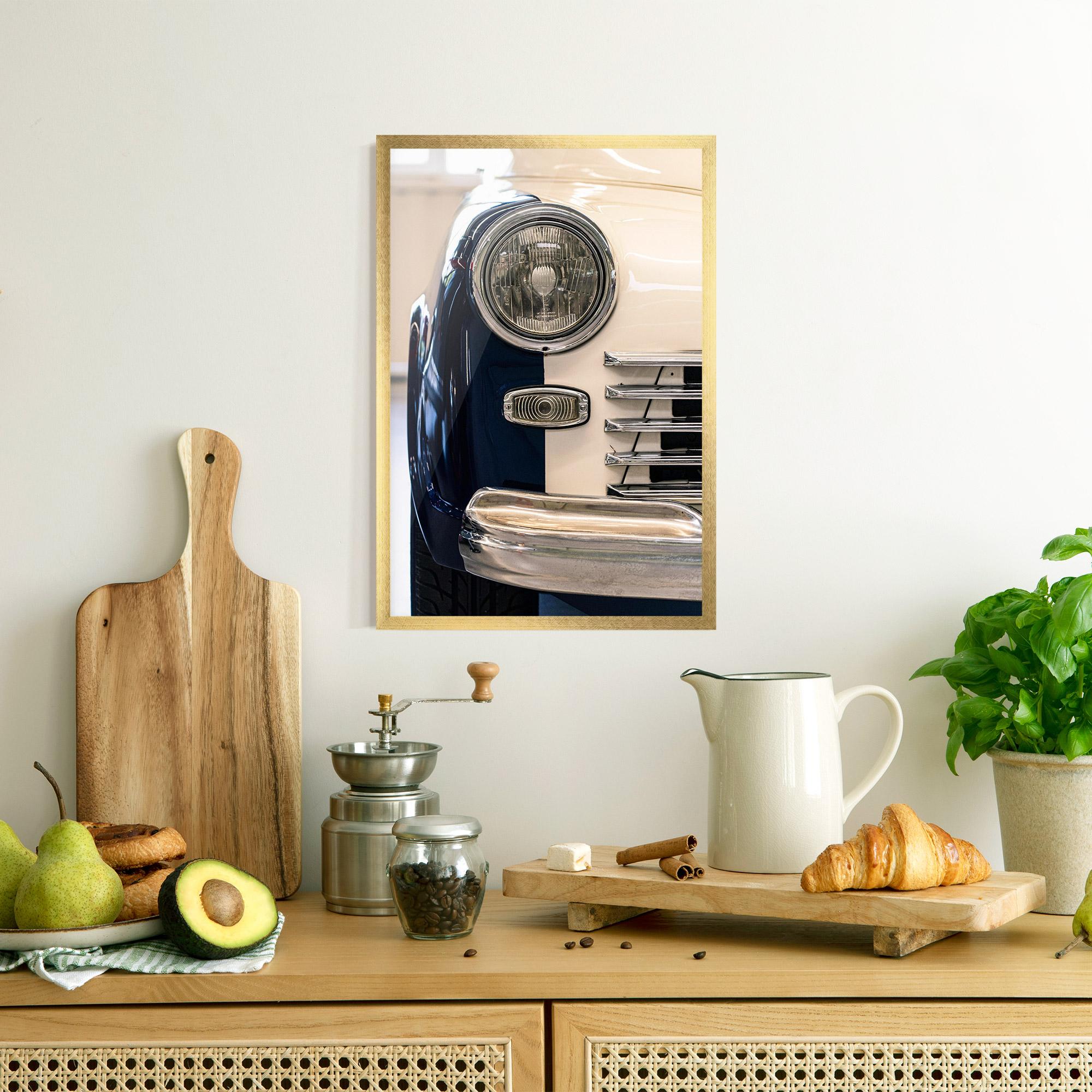 Poster Înrămat Blue White Car mockup 8