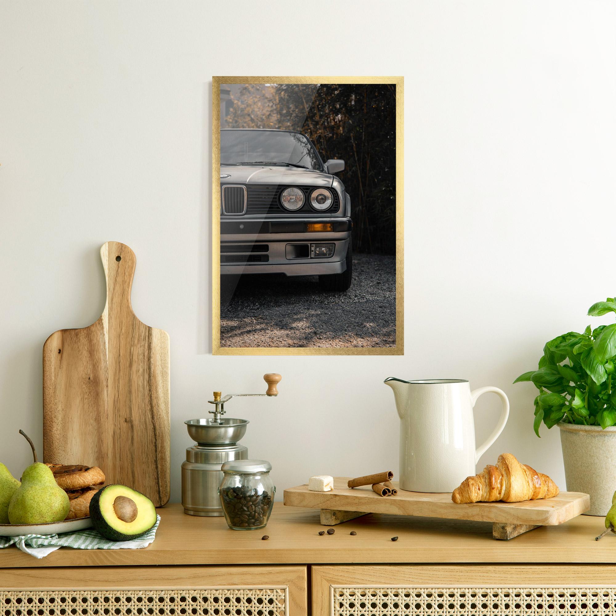 Poster Înrămat Old Bmw Car mockup 8