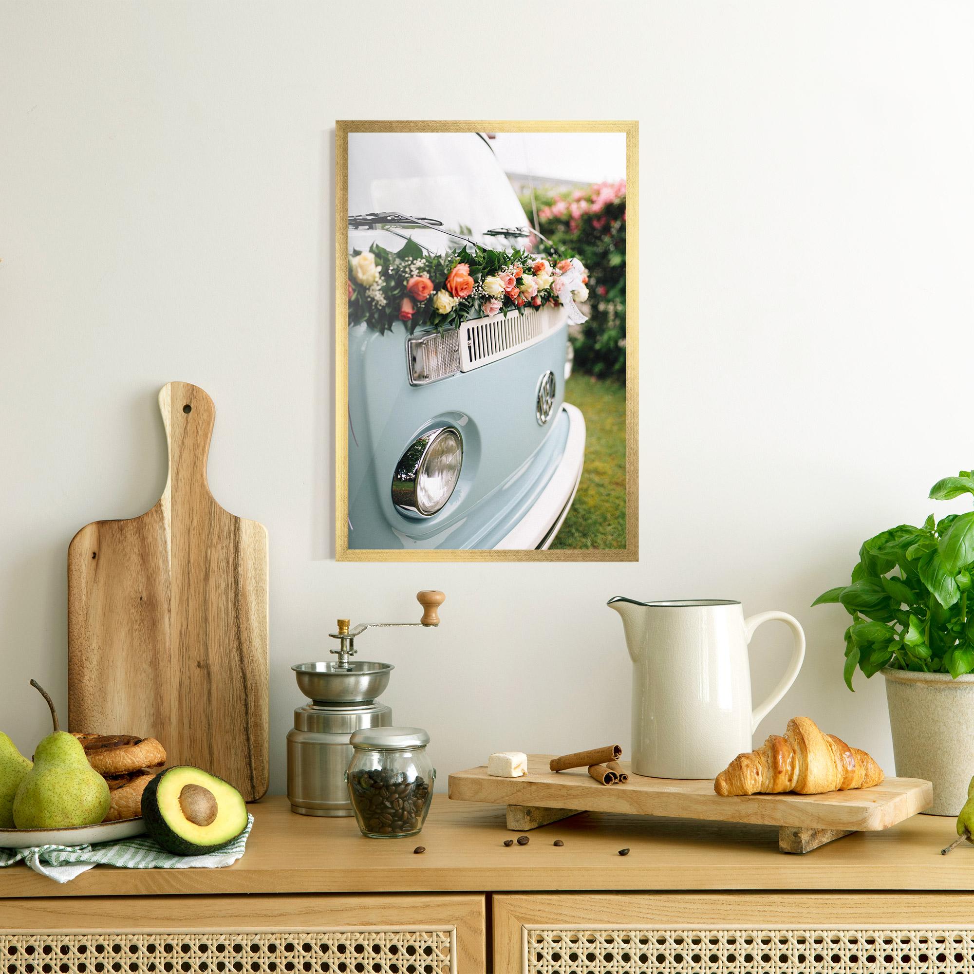 Poster Înrămat Vintage Rose Van mockup 8