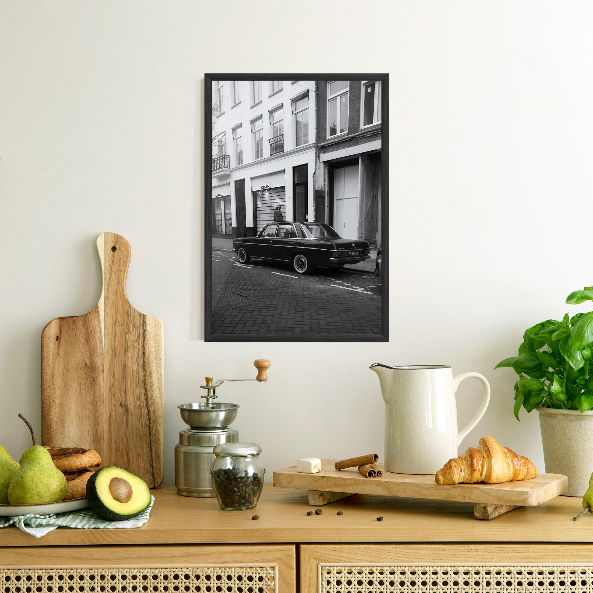 Poster Înrămat Black Old Car mockup 8
