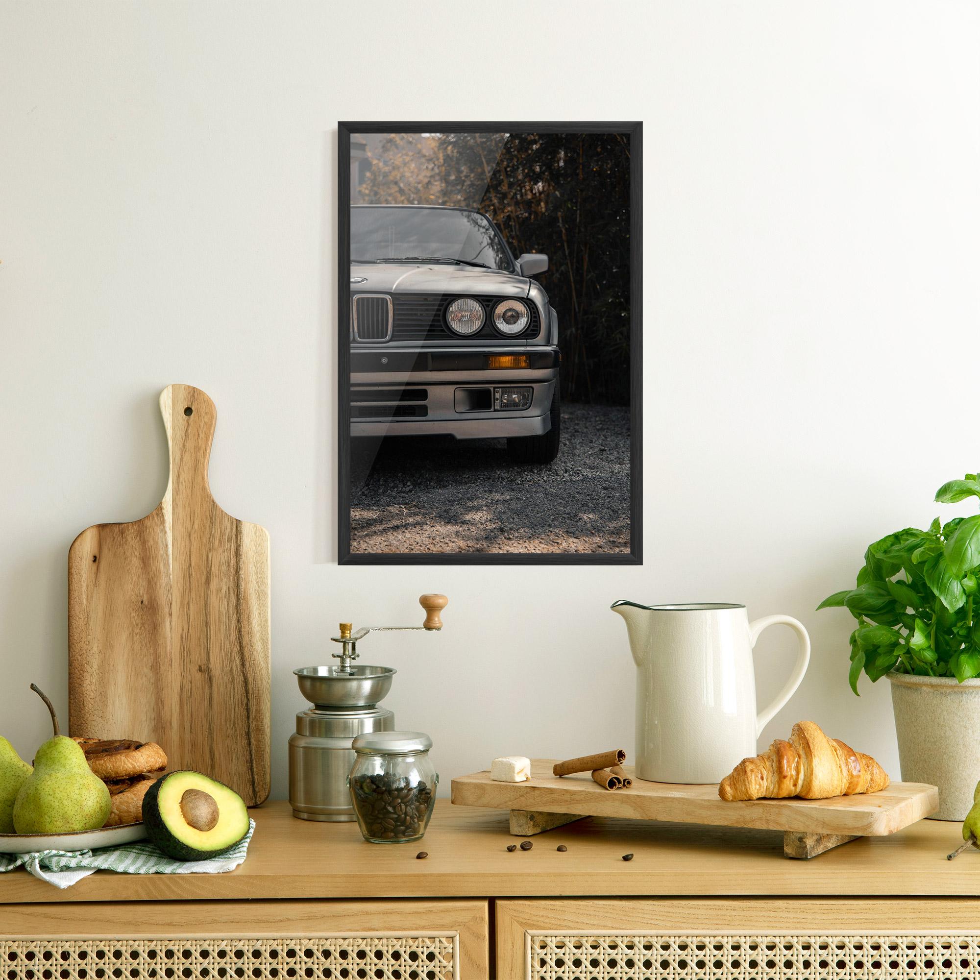 Poster Înrămat Old Bmw Car mockup 8