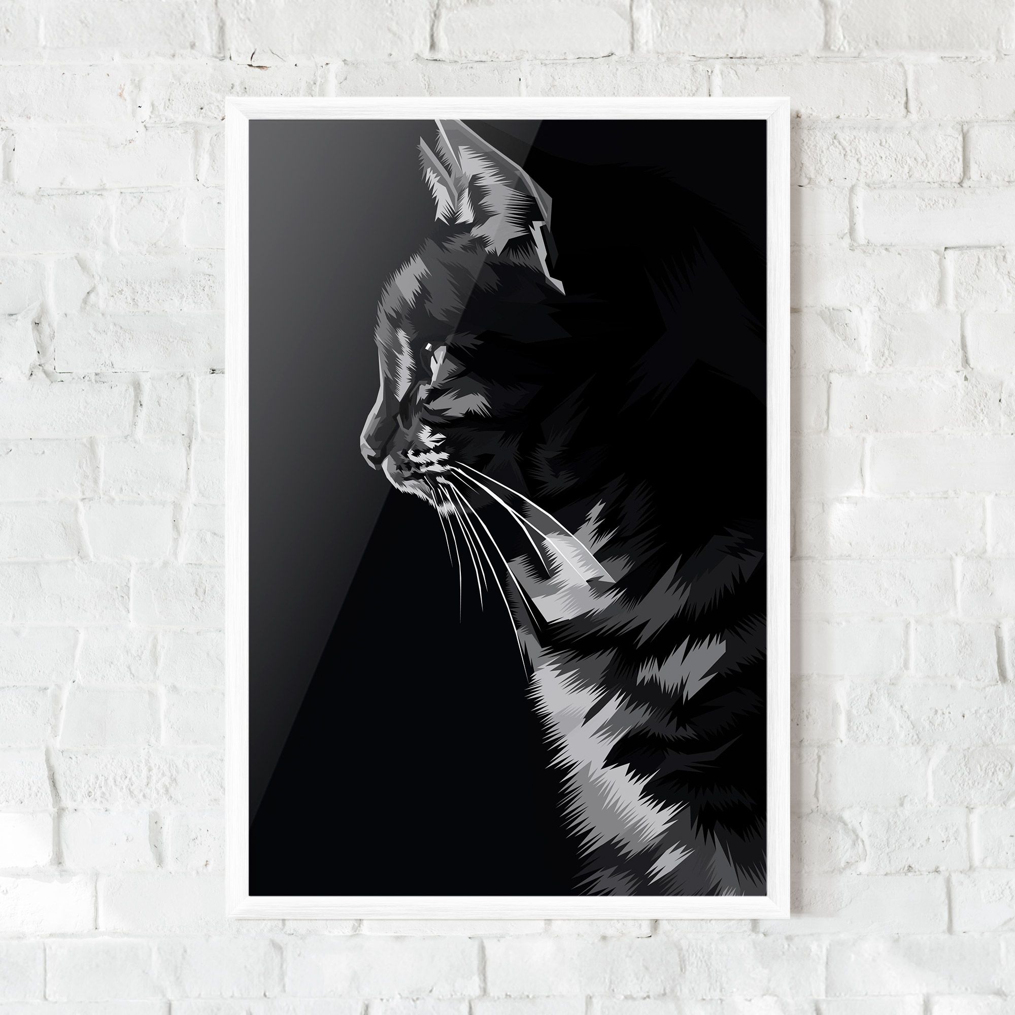 Black Grey Cat mockup 0