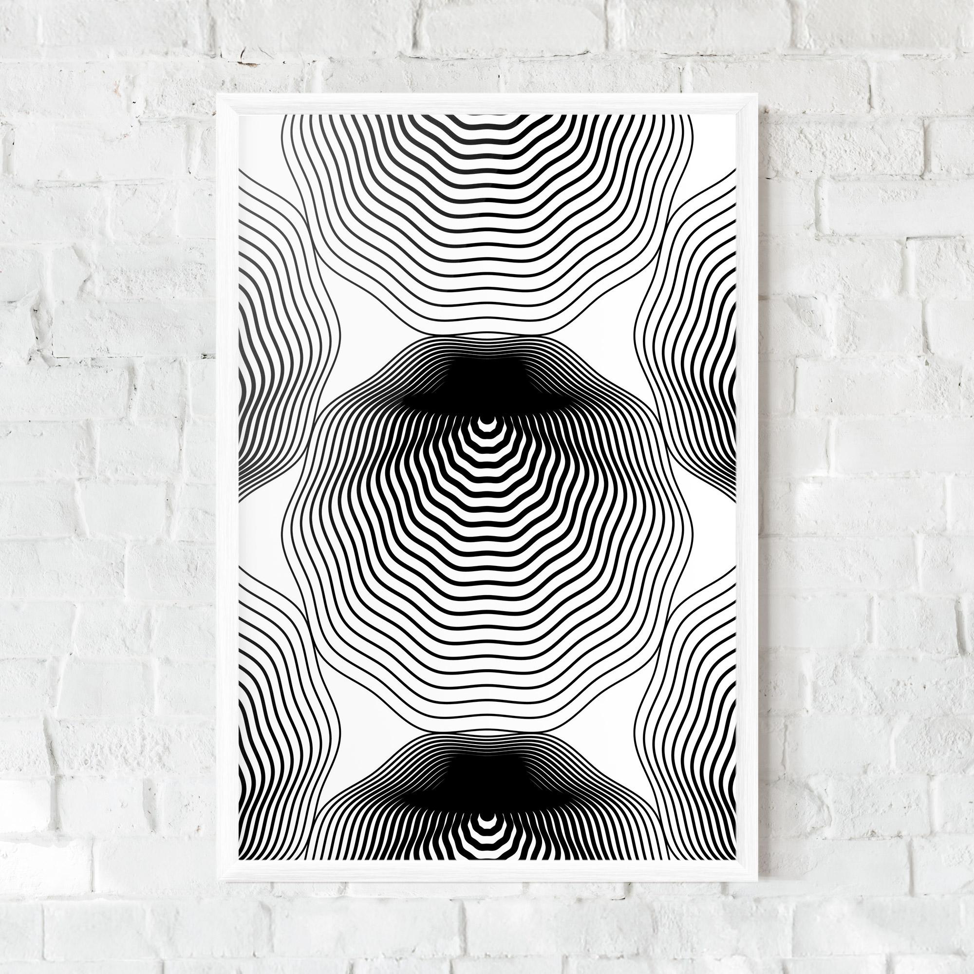Poster Înrămat Black Line Art mockup 0