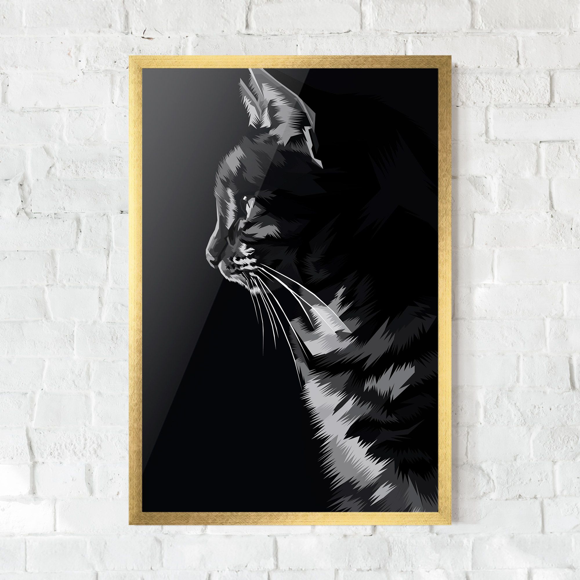 Black Grey Cat mockup 0