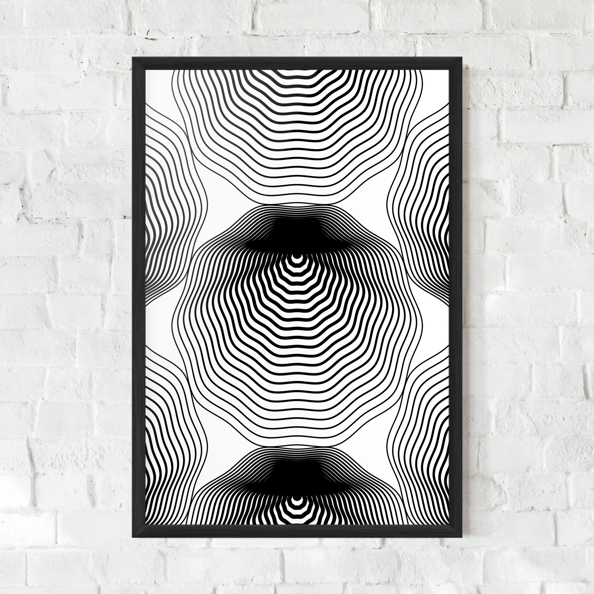 Poster Înrămat Black Line Art mockup 0